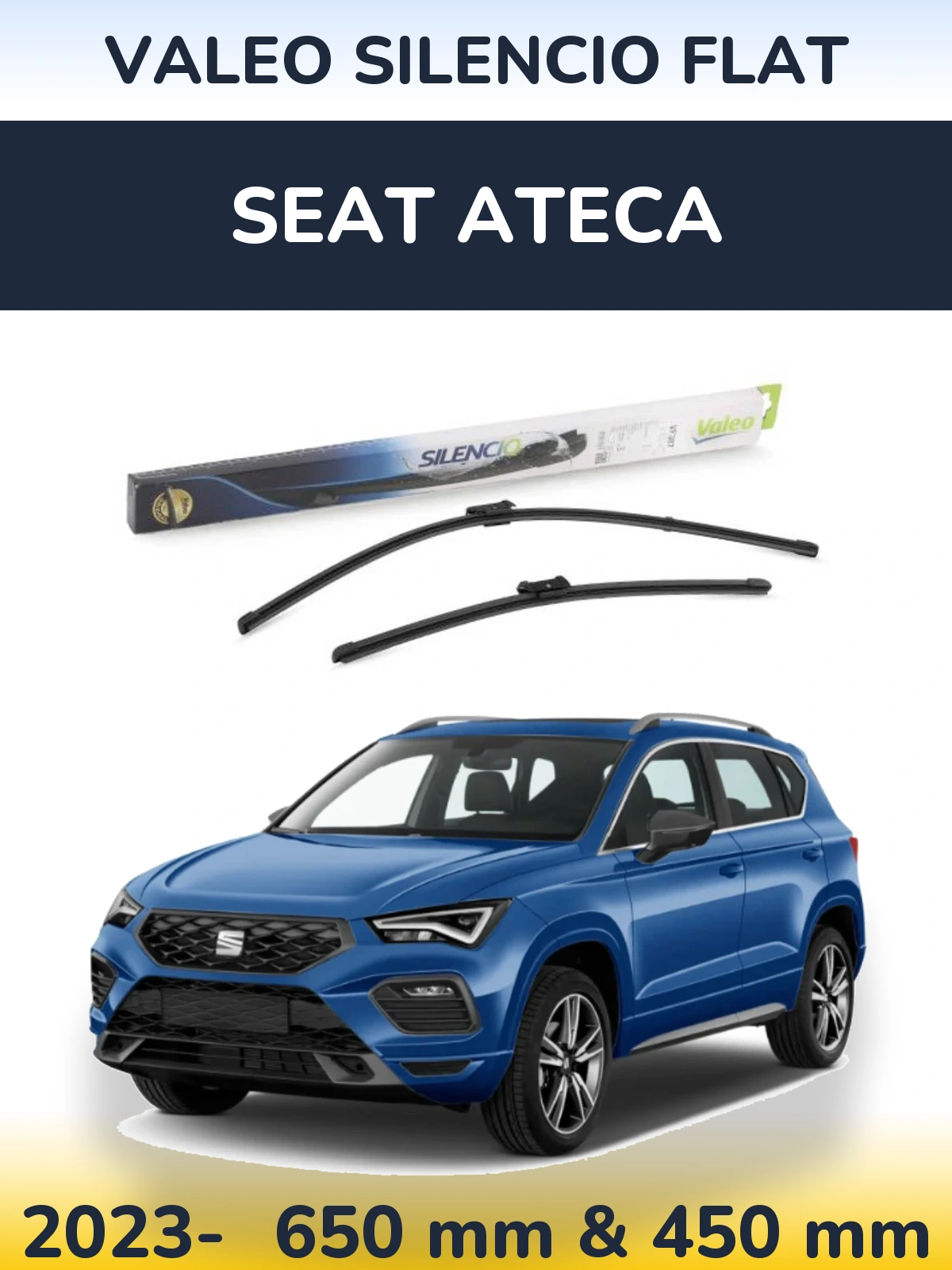 Ștergătoare Valeo Silencio Flat pentru SEAT Ateca