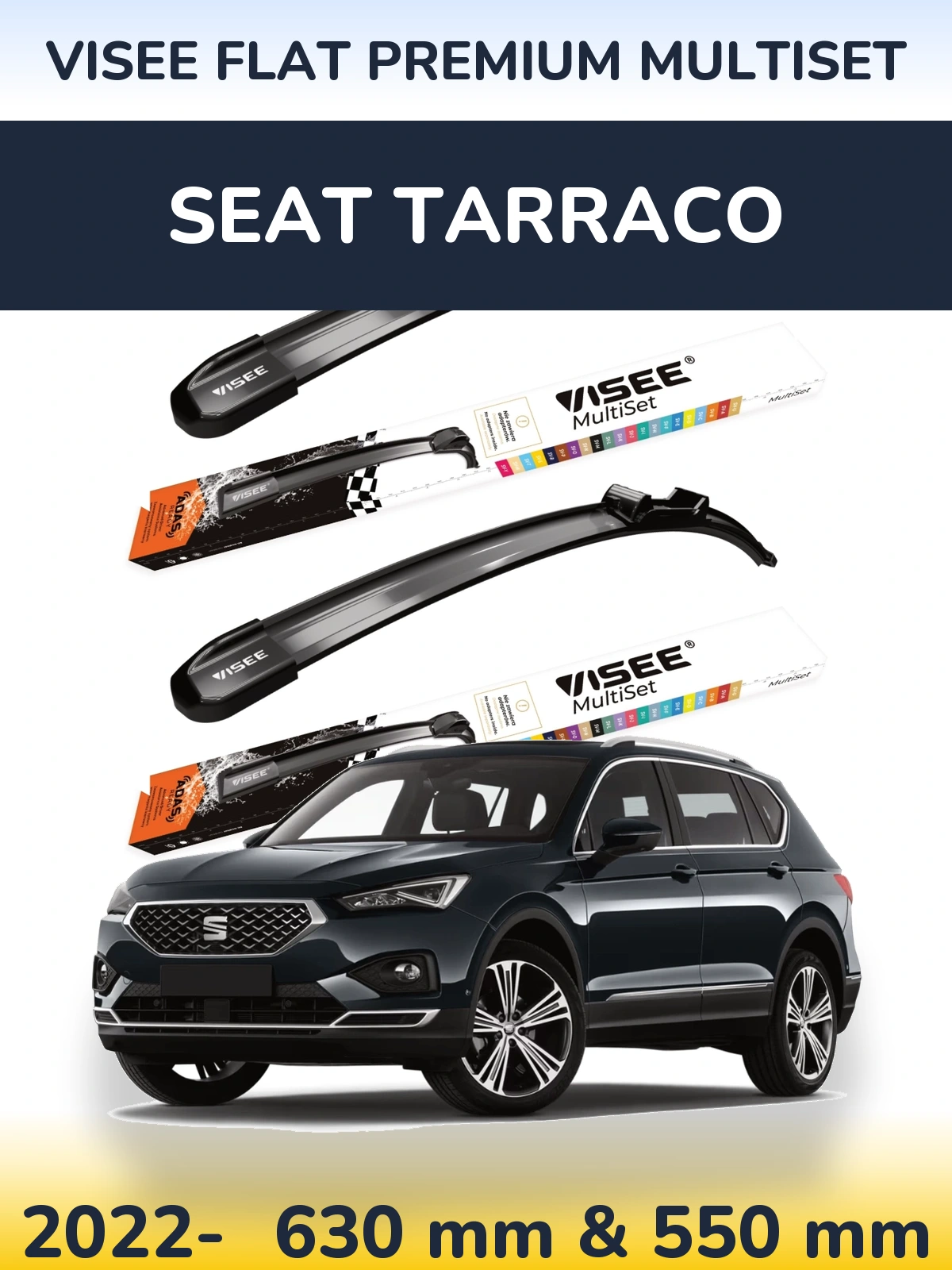 Ștergătoare VISEE FLAT PREMIUM MultiSet pentru SEAT Tarraco
