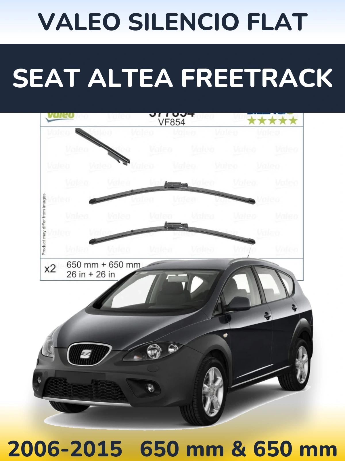Ștergătoare Valeo Silencio Flat pentru SEAT Altea Freetrack