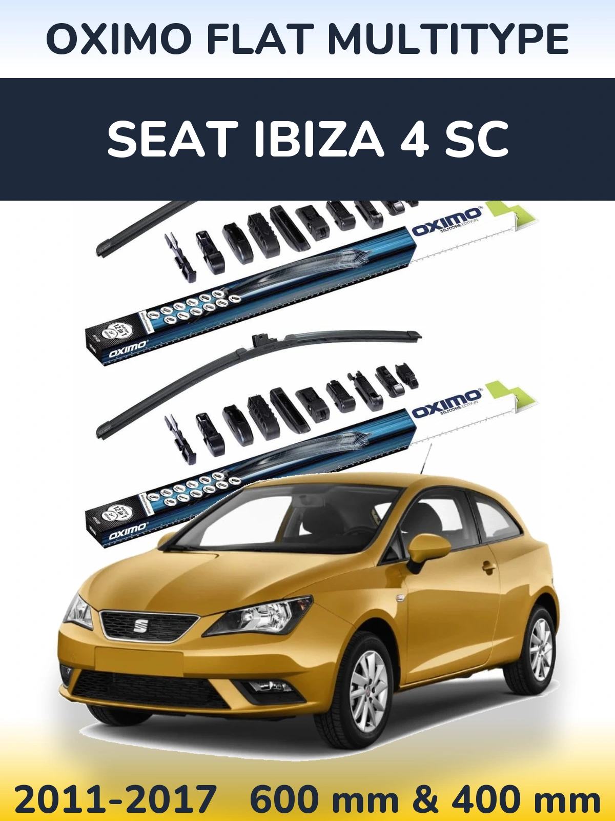 Ștergătoare Oximo Flat MultiTipe pentru SEAT Ibiza 4 SC