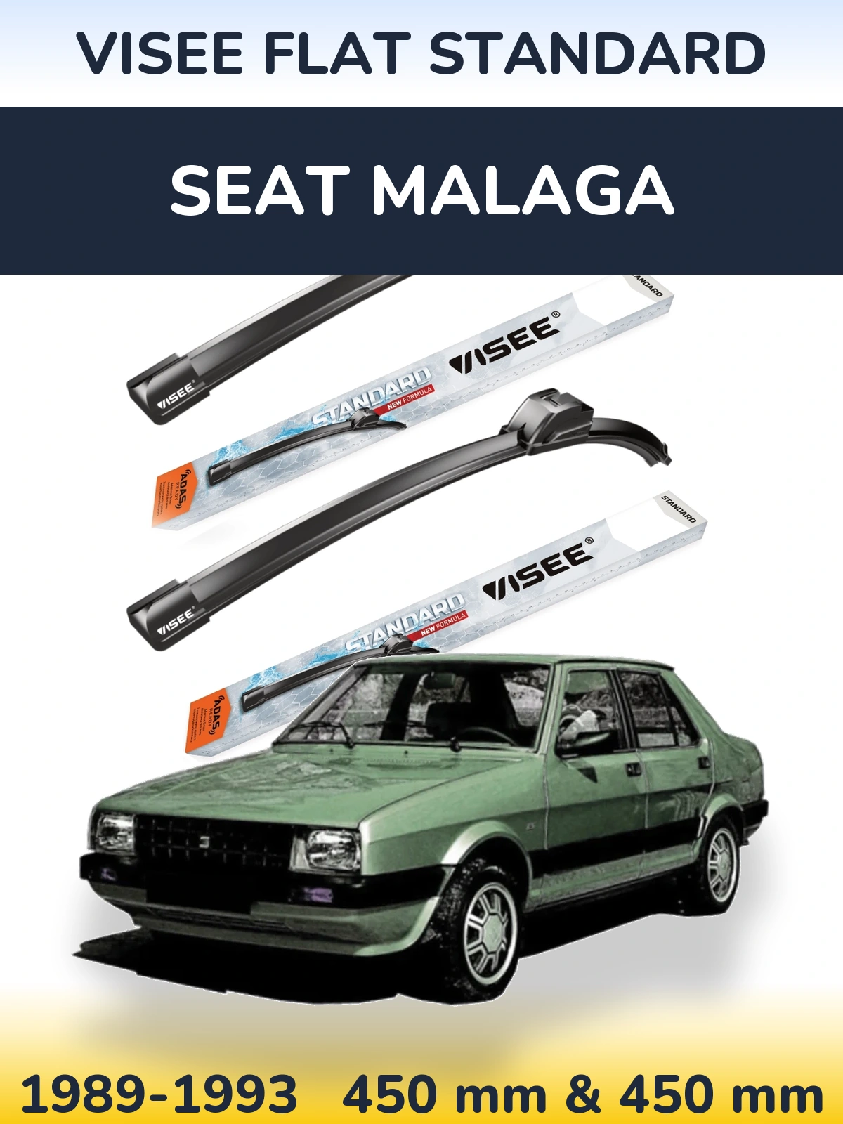Ștergătoare VISEE FLAT STANDARD pentru SEAT Malaga