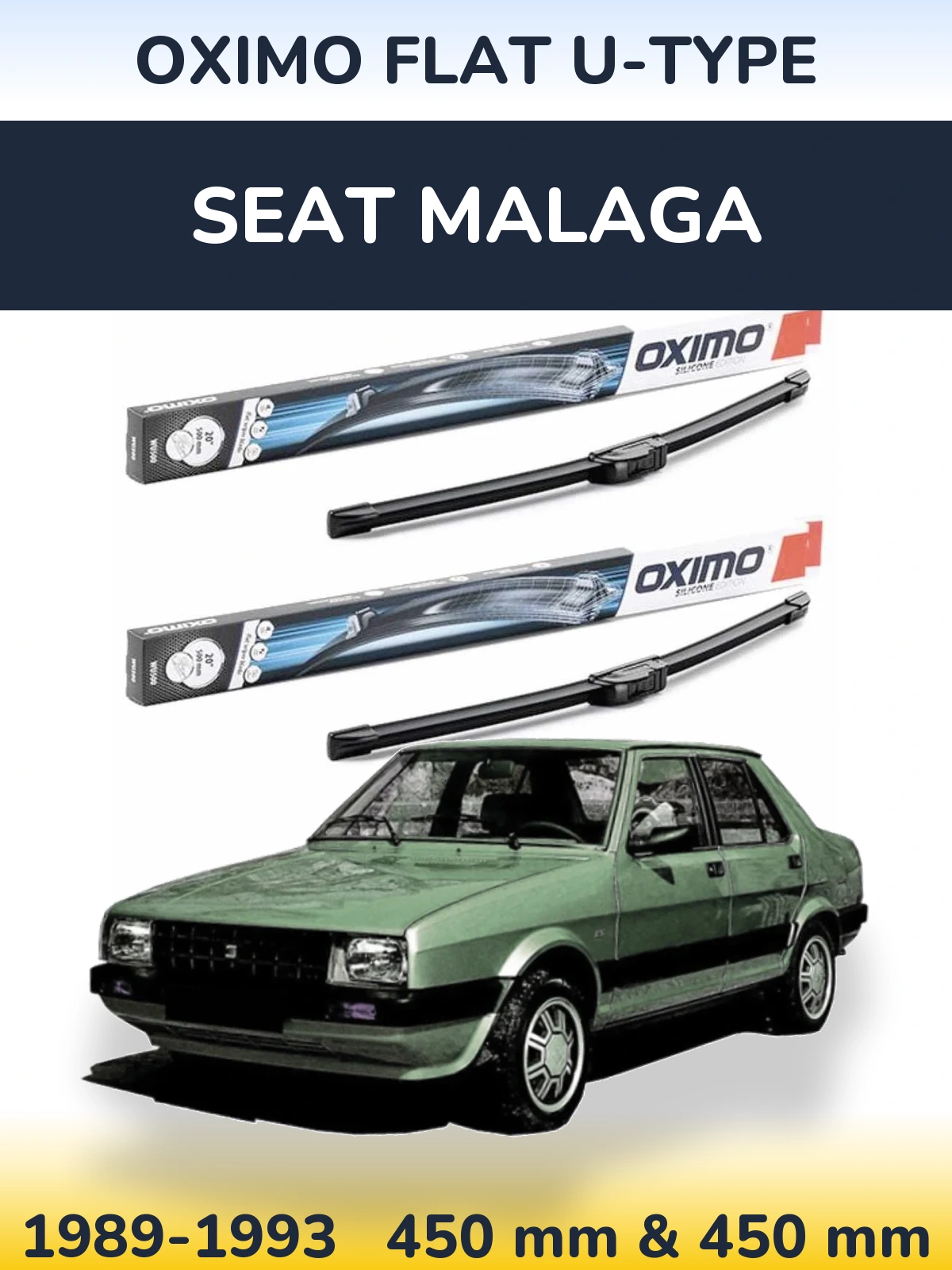 Ștergătoare Oximo Flat U-type pentru SEAT Malaga