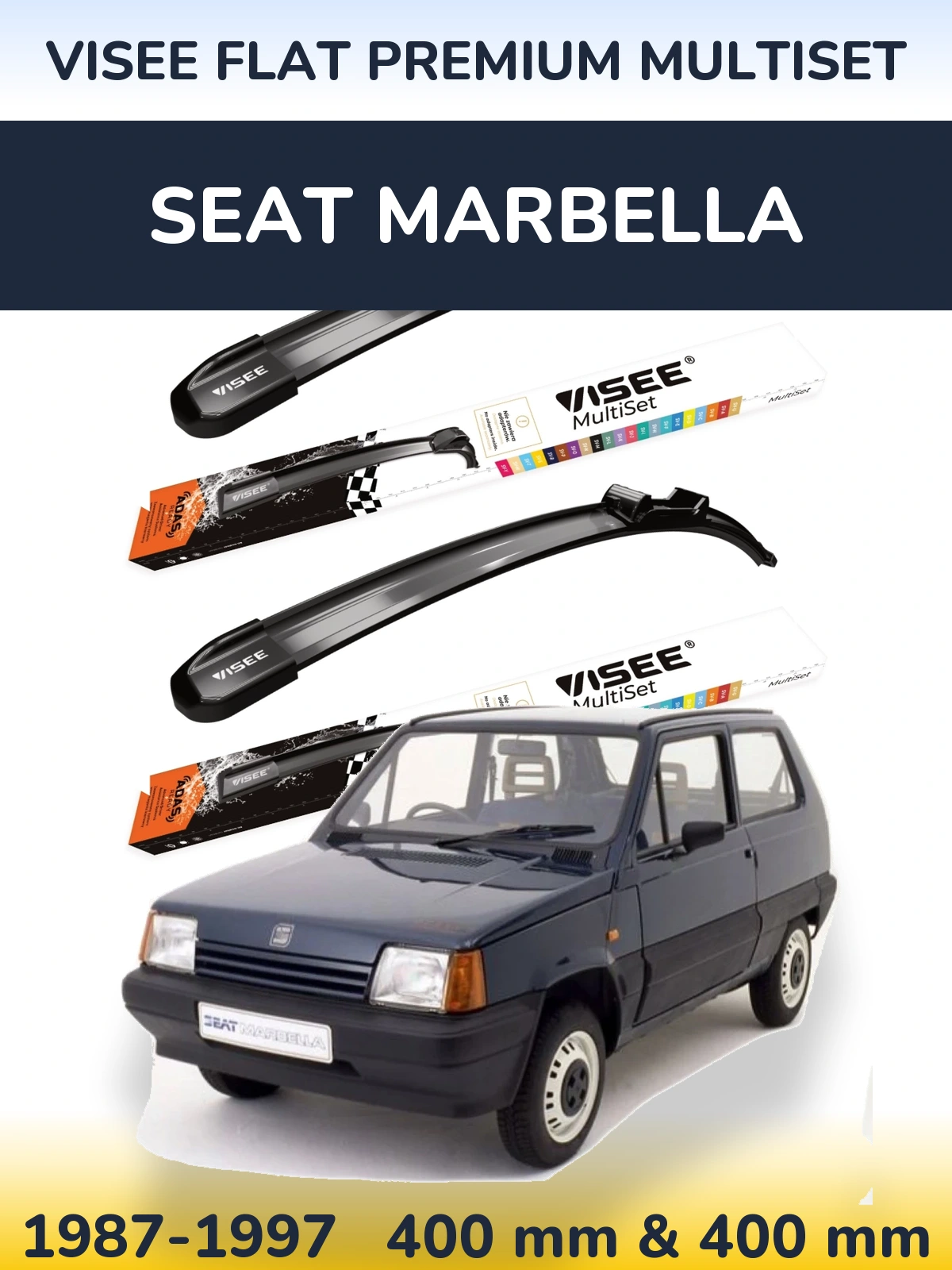 Ștergătoare VISEE FLAT PREMIUM MultiSet pentru SEAT Marbella