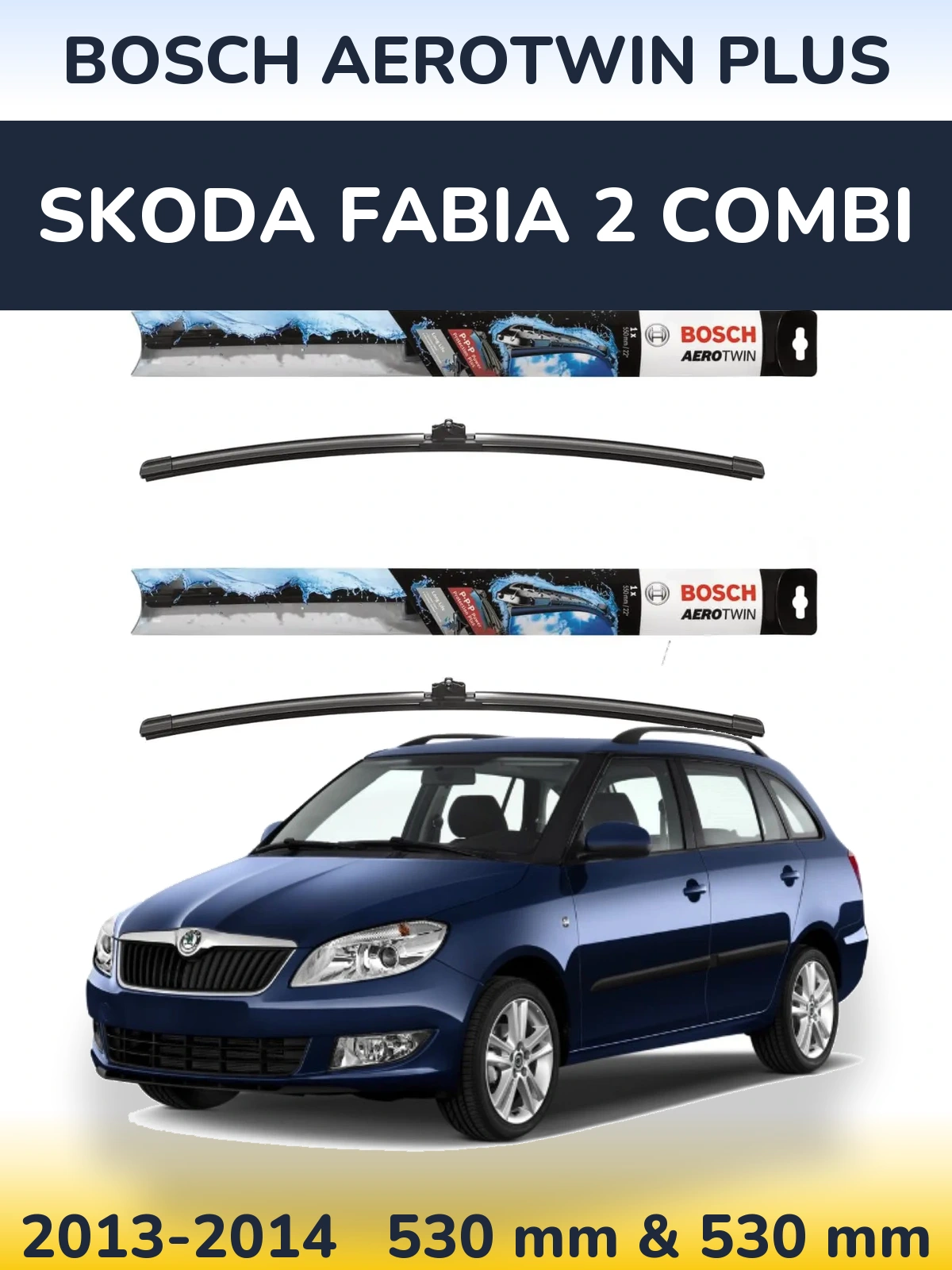 Ștergătoare BOSCH AeroTwin Plus pentru Skoda Fabia 2 Combi