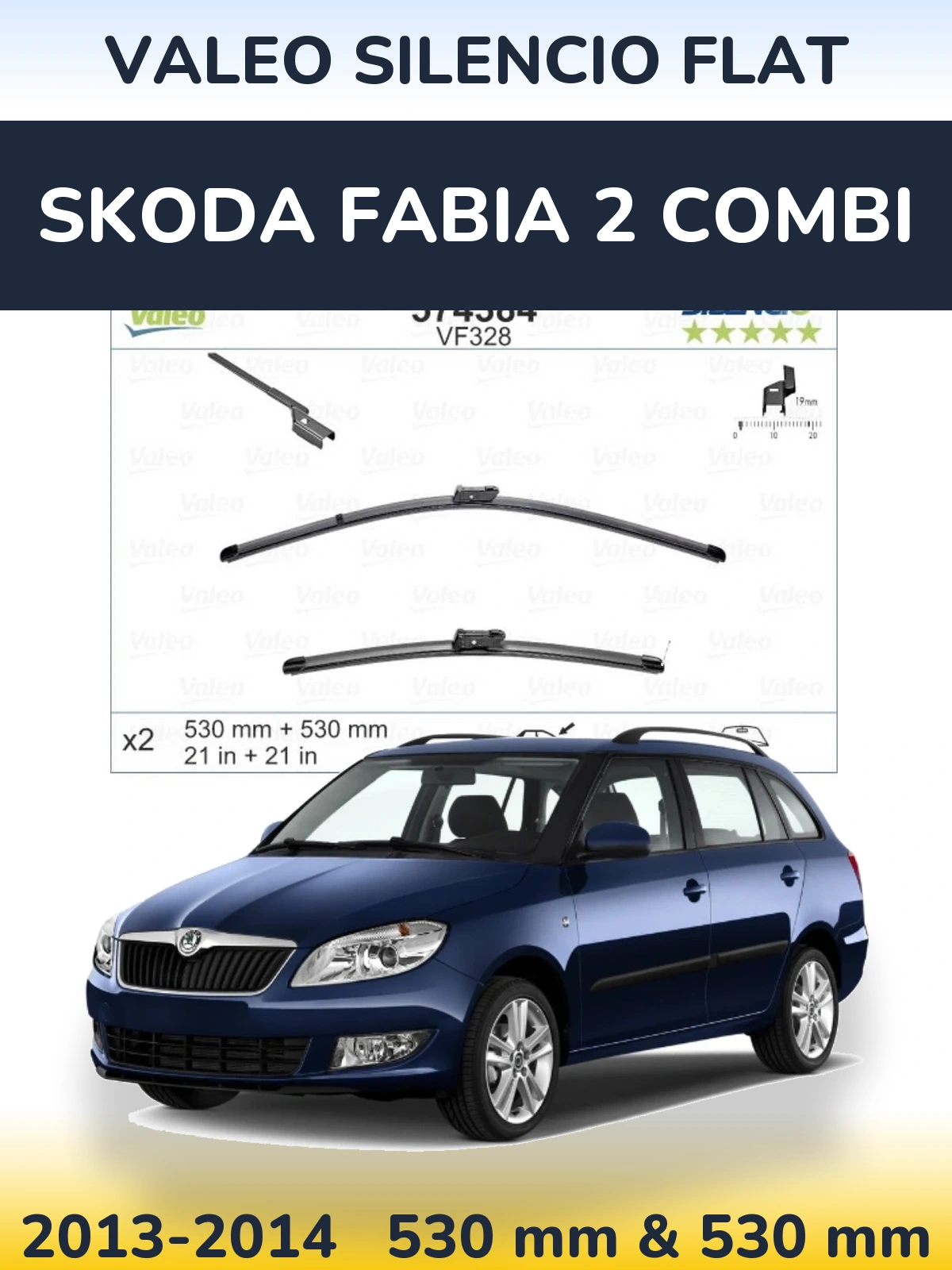 Ștergătoare Valeo Silencio Flat pentru Skoda Fabia 2 Combi