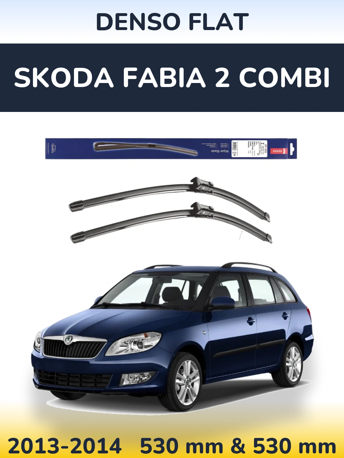 Ștergătoare Denso Flat pentru Skoda Fabia 2 Combi