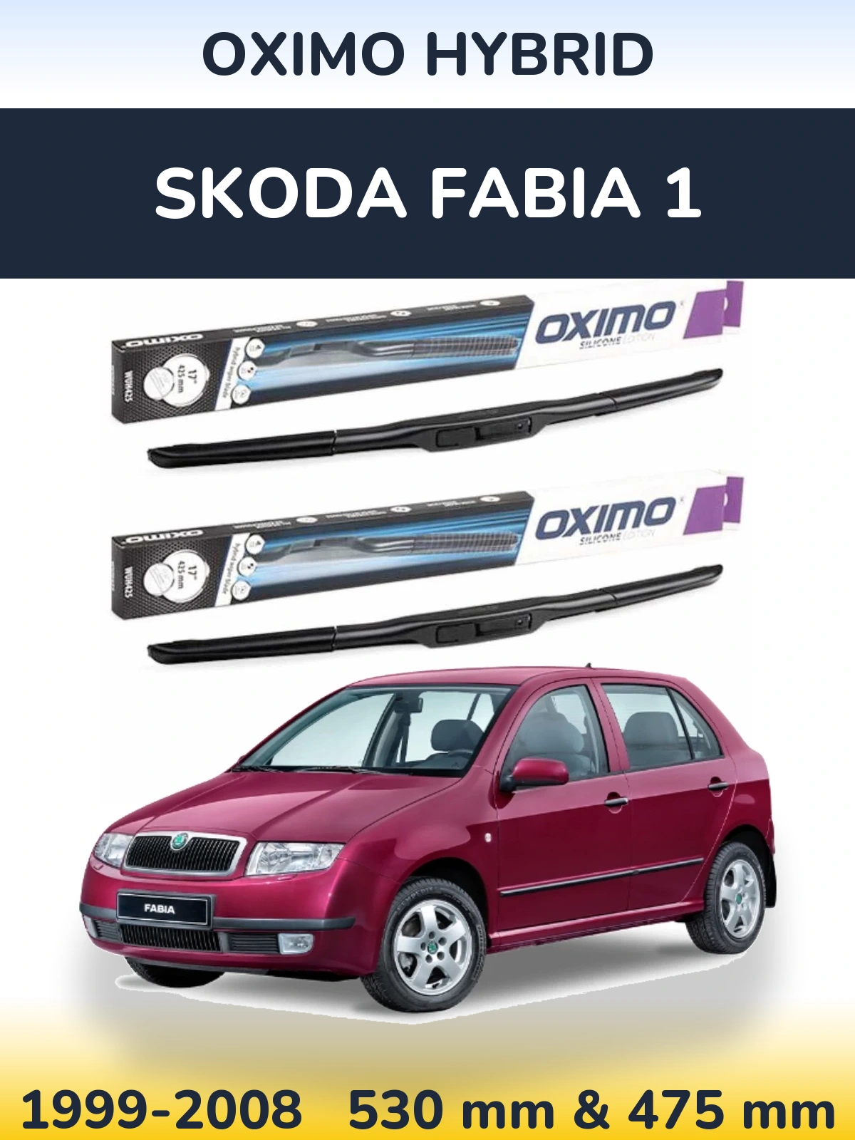 Ștergătoare Oximo Hybrid pentru Skoda Fabia 1