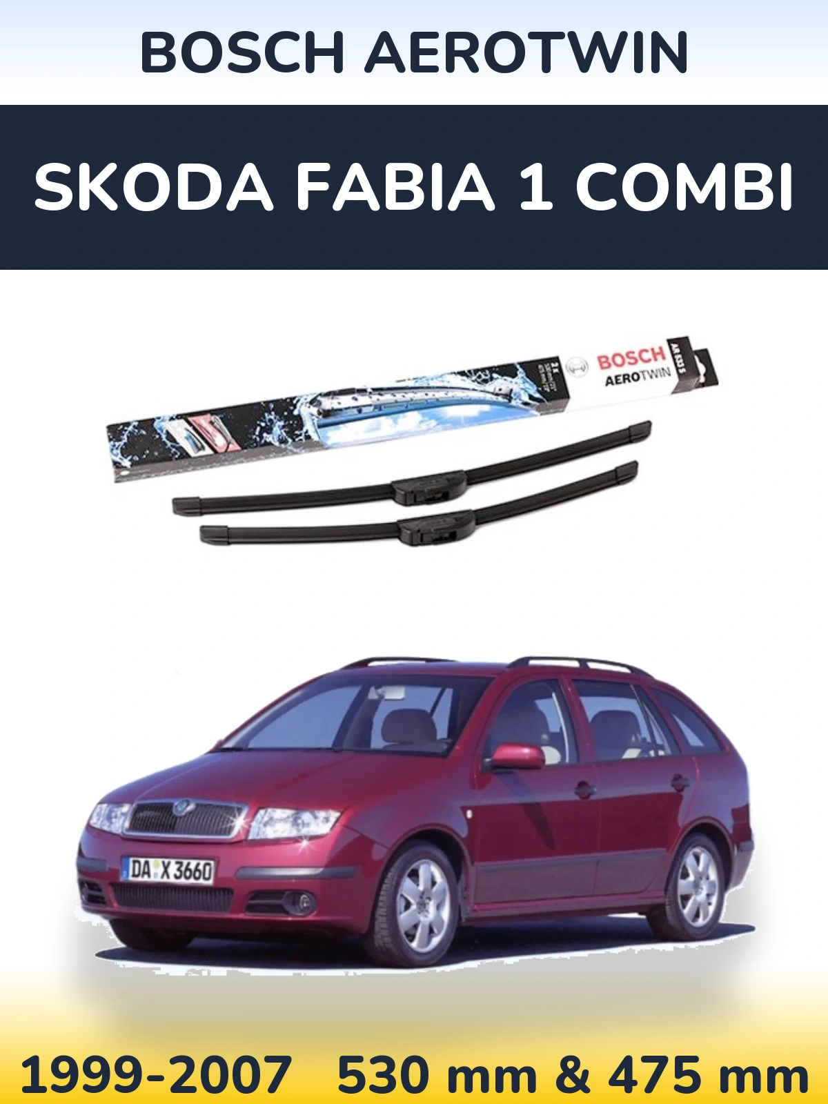 Ștergătoare BOSCH AeroTwin pentru Skoda Fabia 1 Combi