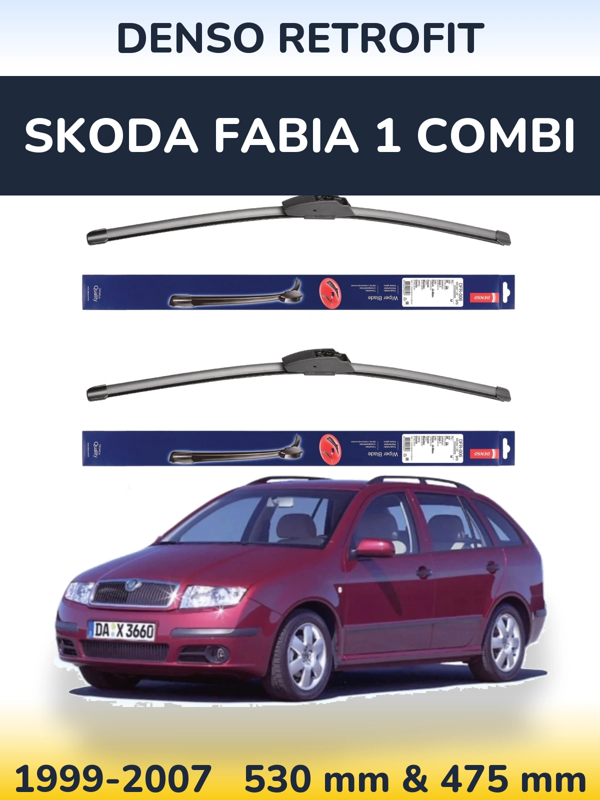 Ștergătoare Denso Retrofit pentru Skoda Fabia 1 Combi