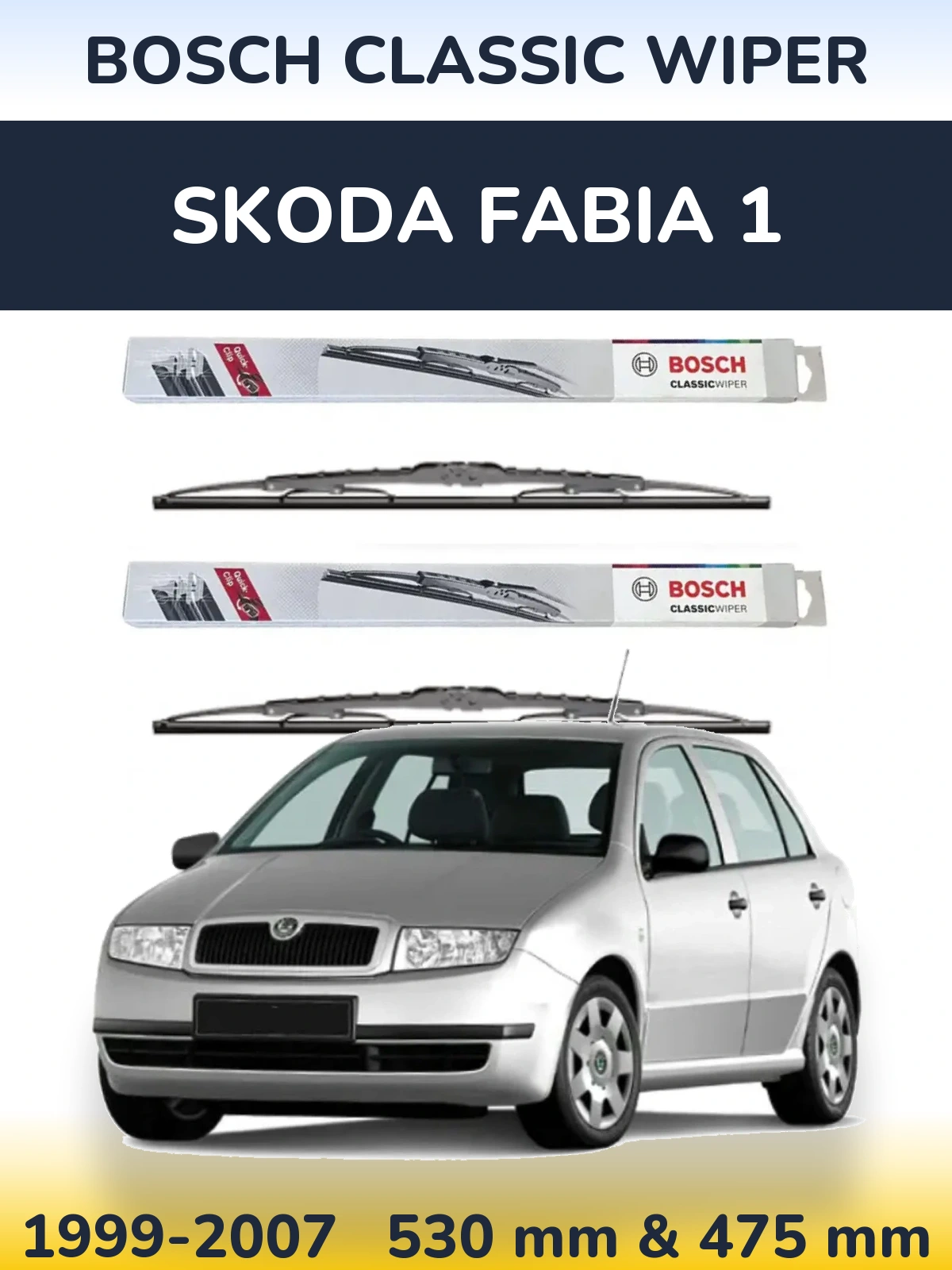 Ștergătoare BOSCH Classic Wiper pentru Skoda Fabia 1