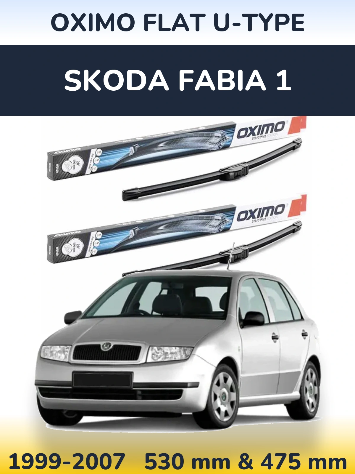 Ștergătoare Oximo Flat U-type pentru Skoda Fabia 1