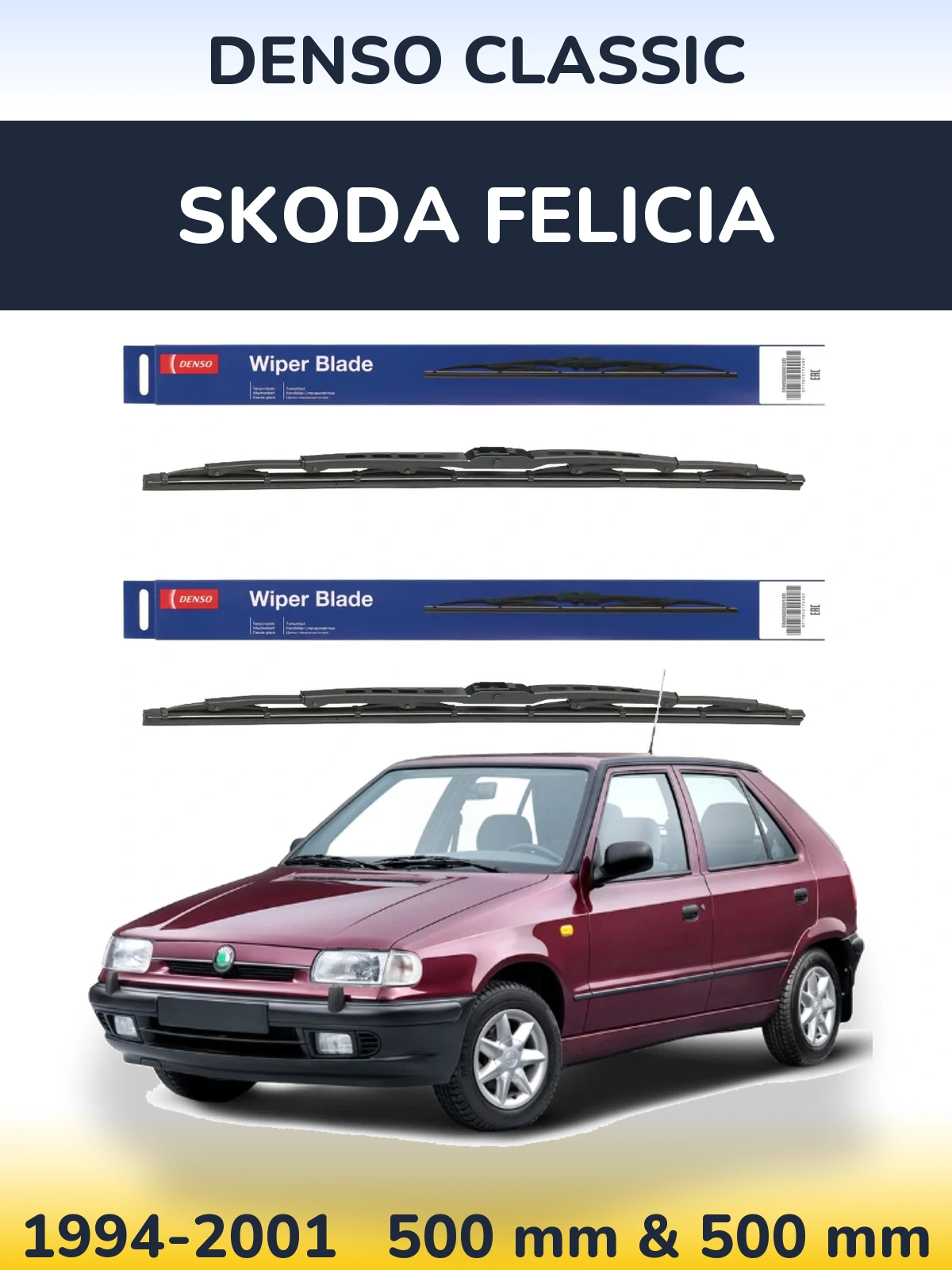 Ștergătoare Denso Classic pentru Skoda Felicia