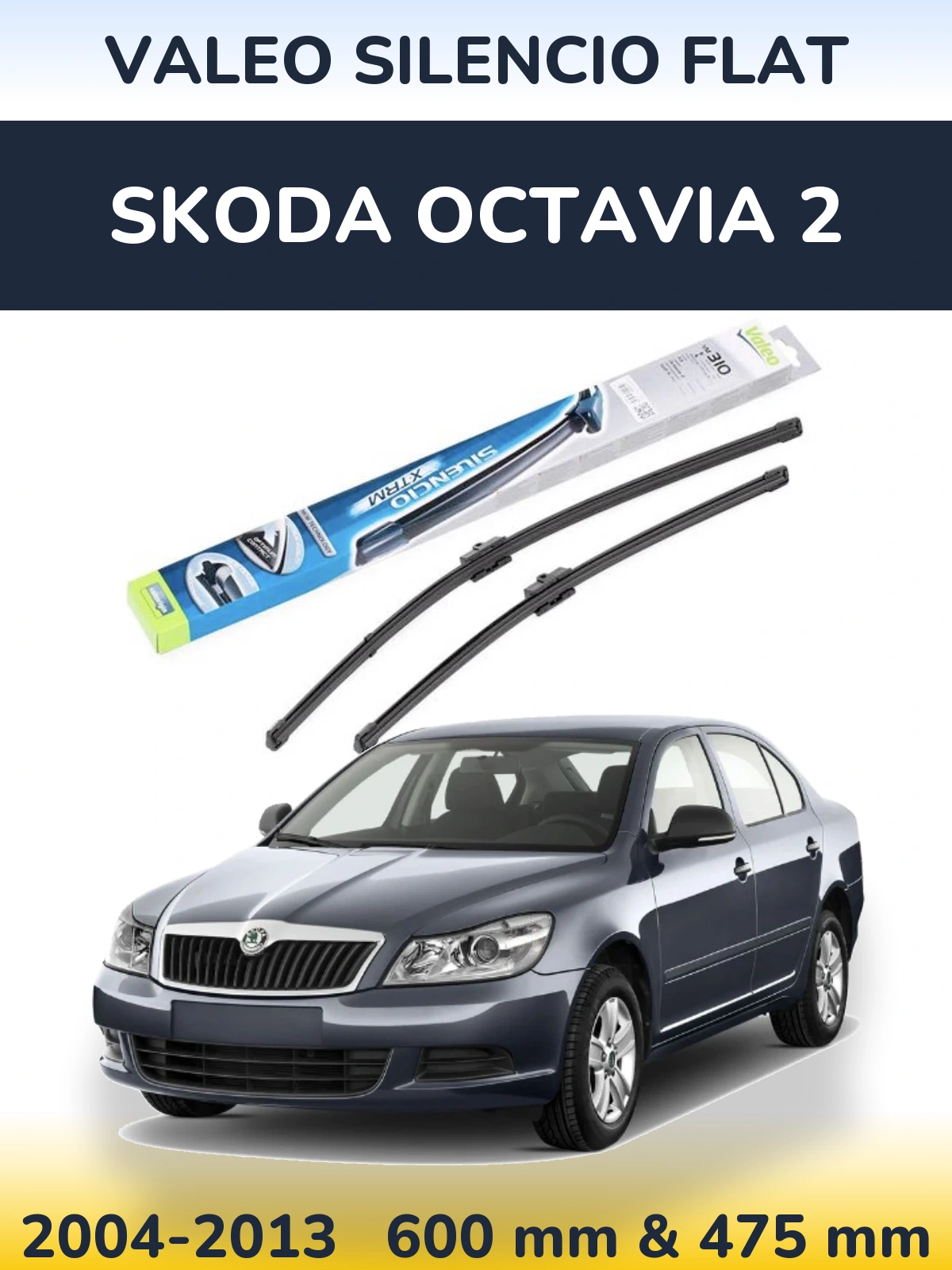 Ștergătoare Valeo Silencio Flat pentru Skoda Octavia 2