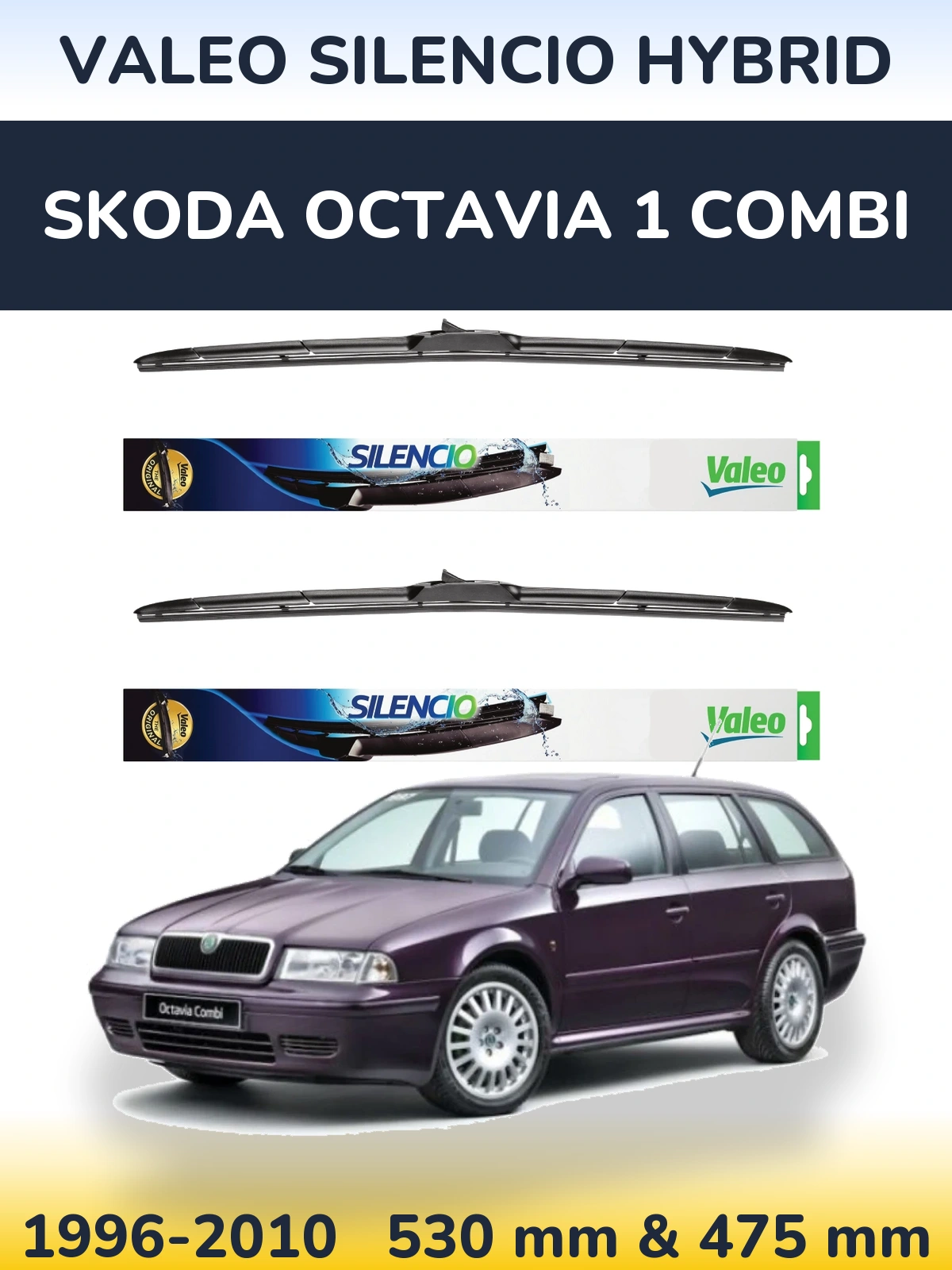 Ștergătoare Valeo Silencio Hybrid pentru Skoda Octavia 1 Combi