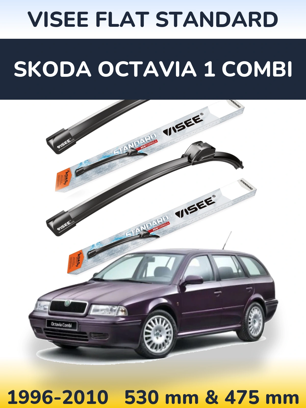 Ștergătoare VISEE FLAT STANDARD pentru Skoda Octavia 1 Combi