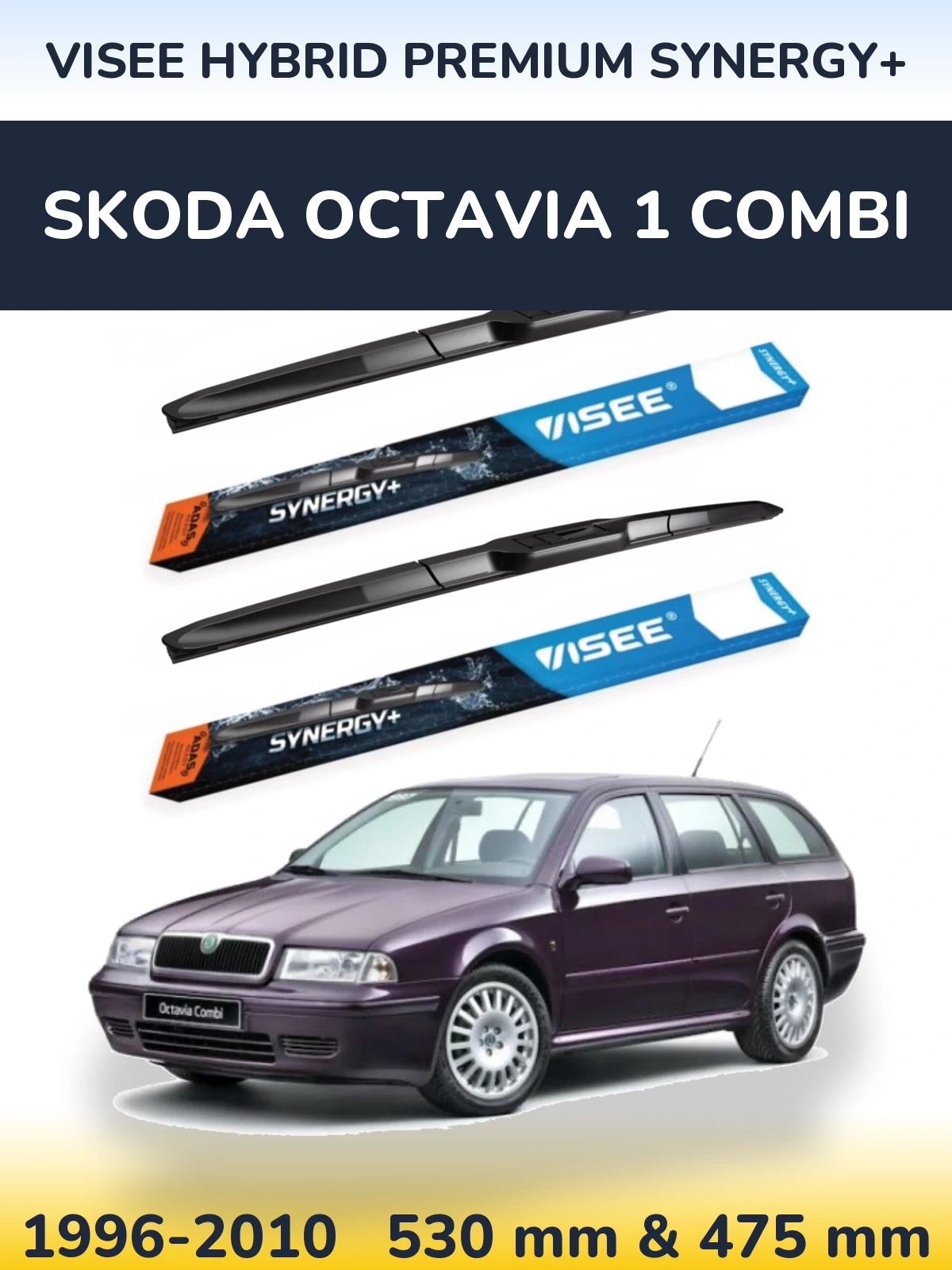 Ștergătoare VISEE HYBRID PREMIUM SYNERGY+ pentru Skoda Octavia 1 Combi