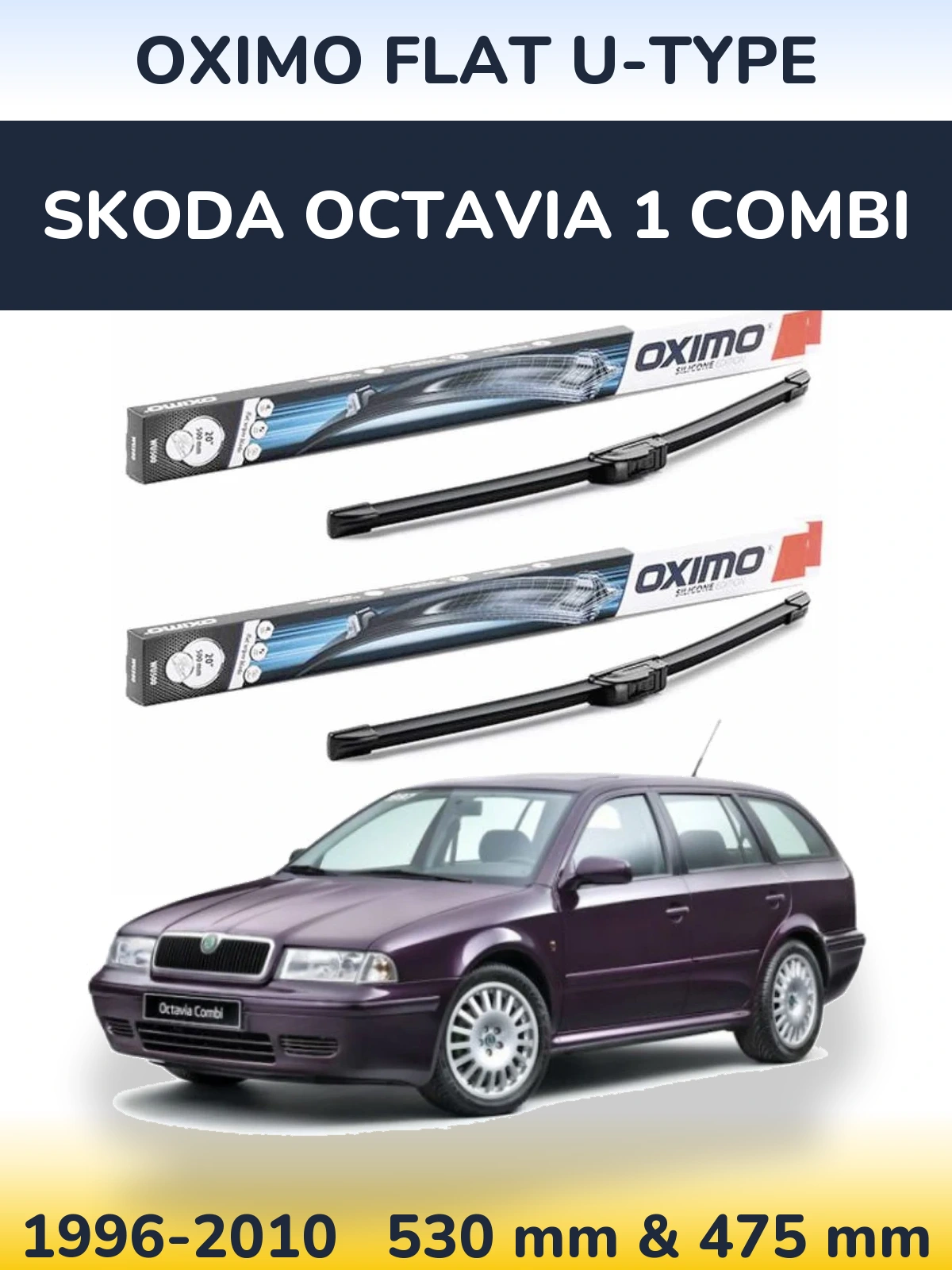 Ștergătoare Oximo Flat U-type pentru Skoda Octavia 1 Combi