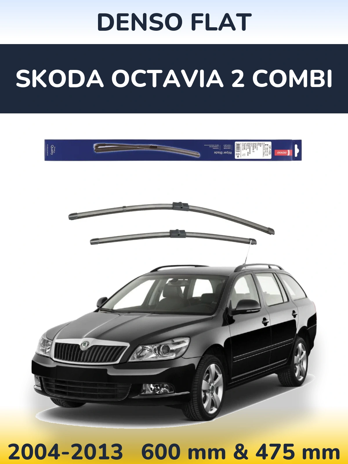 Ștergătoare Denso Flat pentru Skoda Octavia 2 Combi