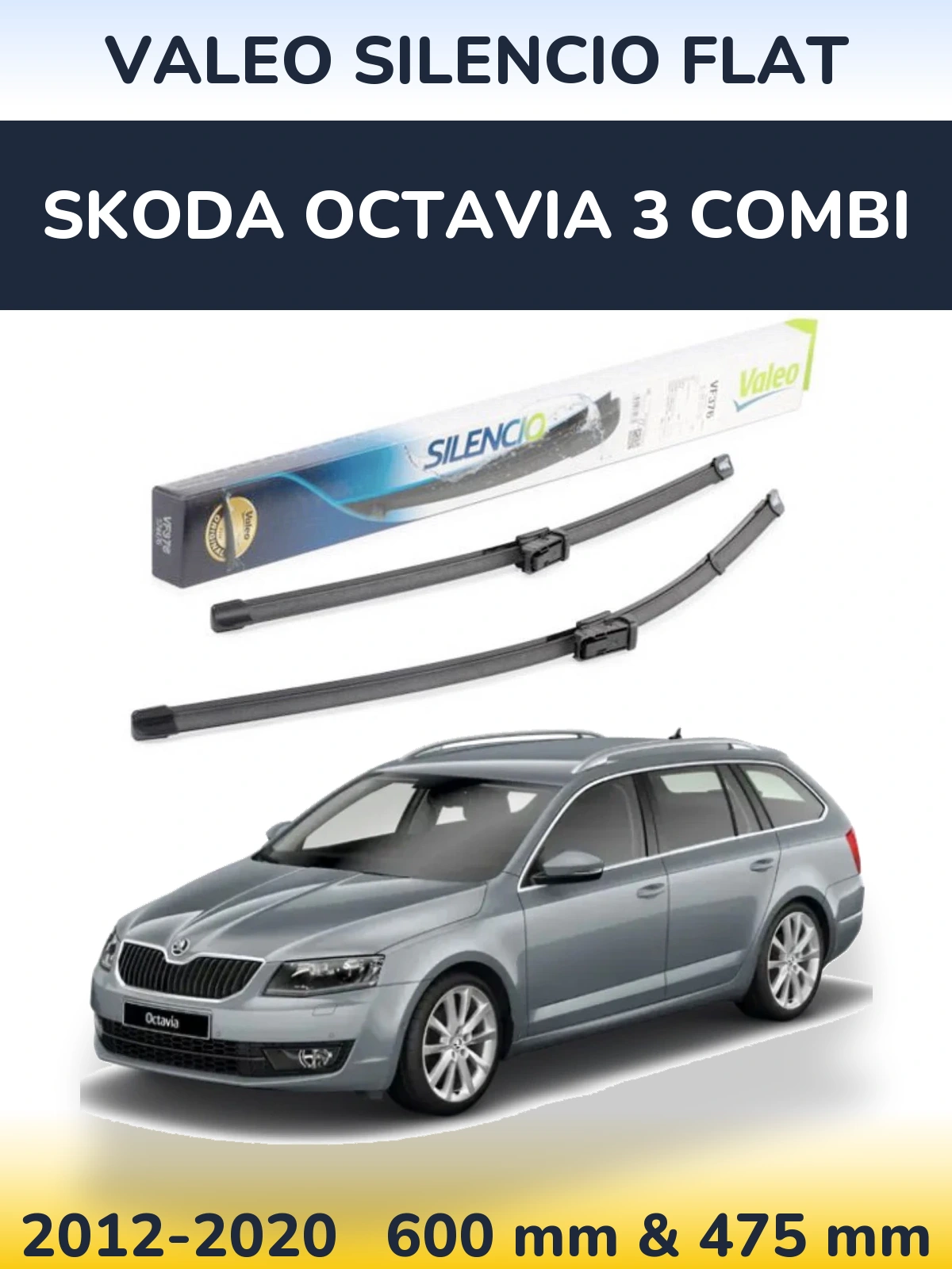 Ștergătoare Valeo Silencio Flat pentru Skoda Octavia 3 Combi