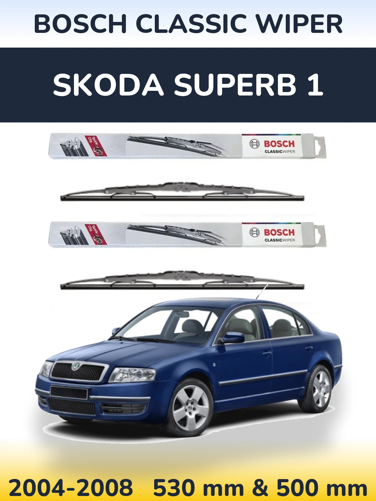 Ștergătoare BOSCH Classic Wiper pentru Skoda Superb 1
