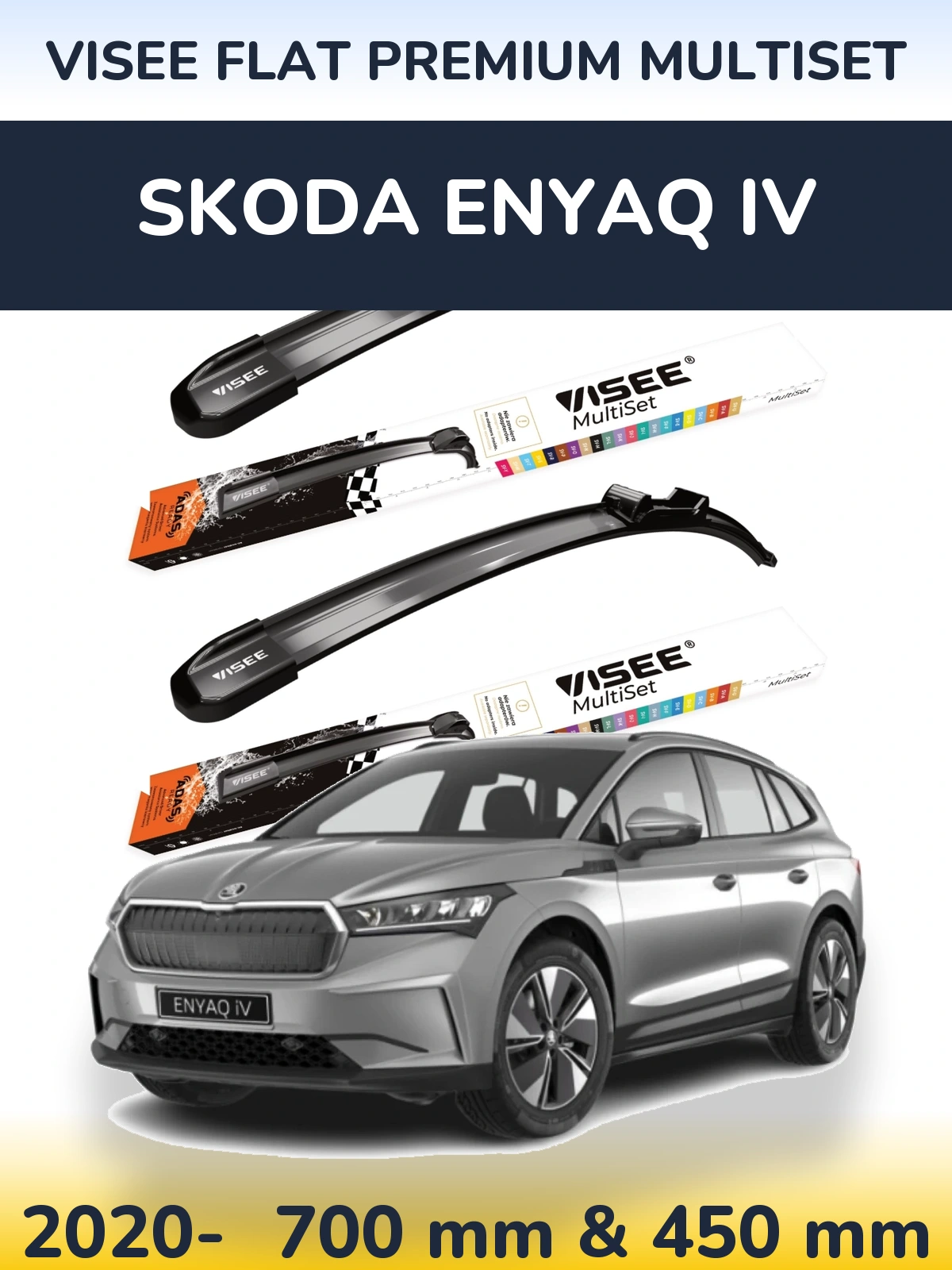 Ștergătoare VISEE FLAT PREMIUM MultiSet pentru Skoda Enyaq iV