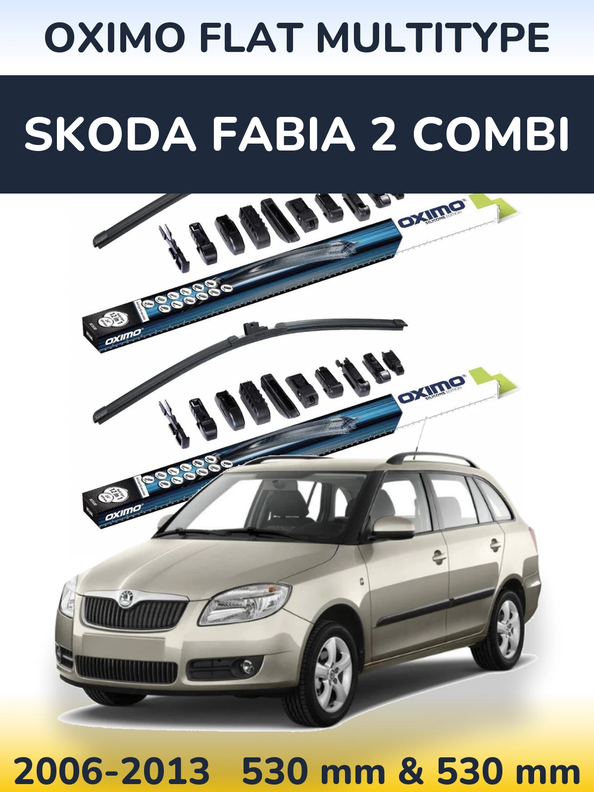 Ștergătoare Oximo Flat MultiTipe pentru Skoda Fabia 2 Combi