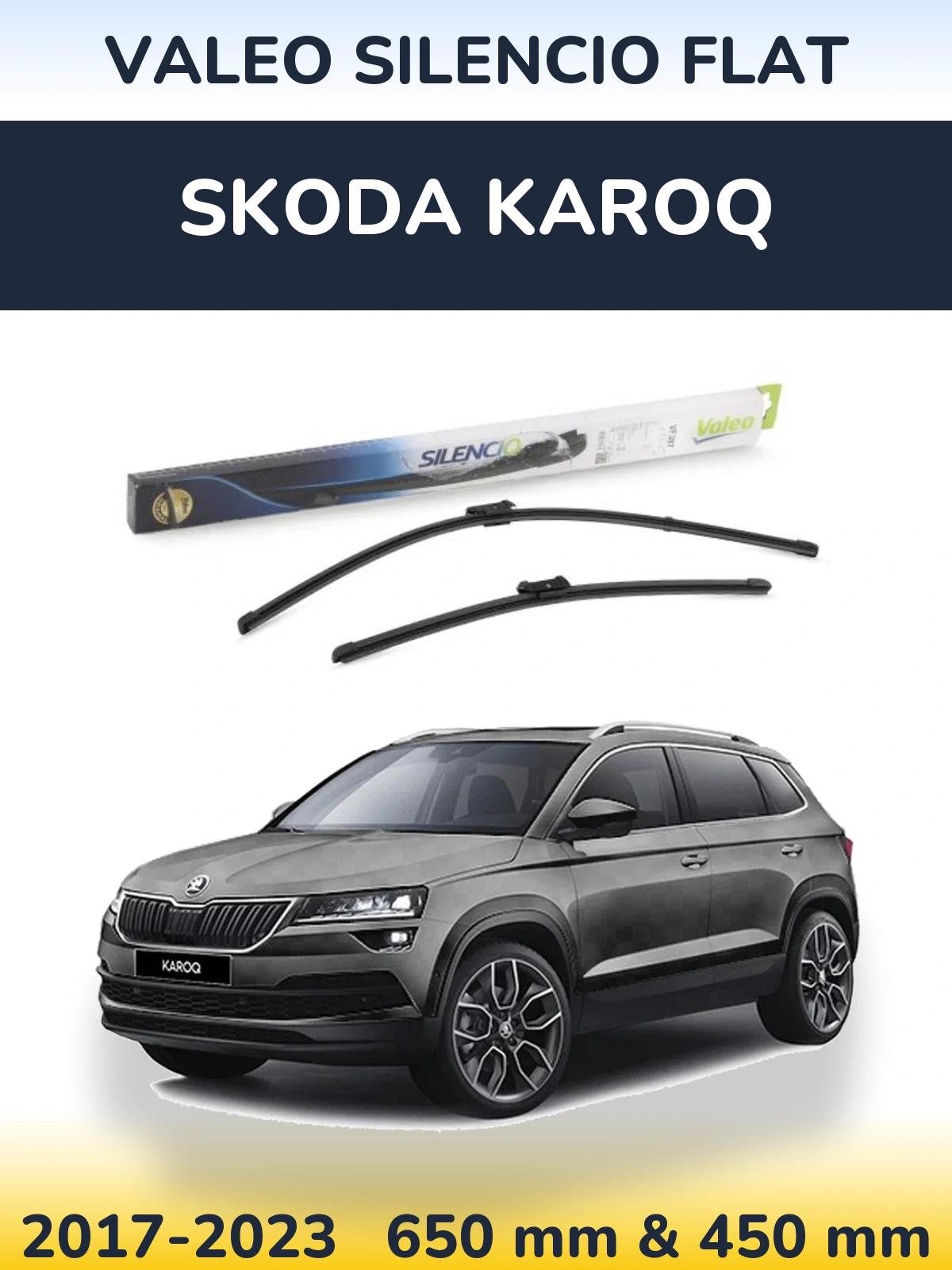 Ștergătoare Valeo Silencio Flat pentru Skoda Karoq