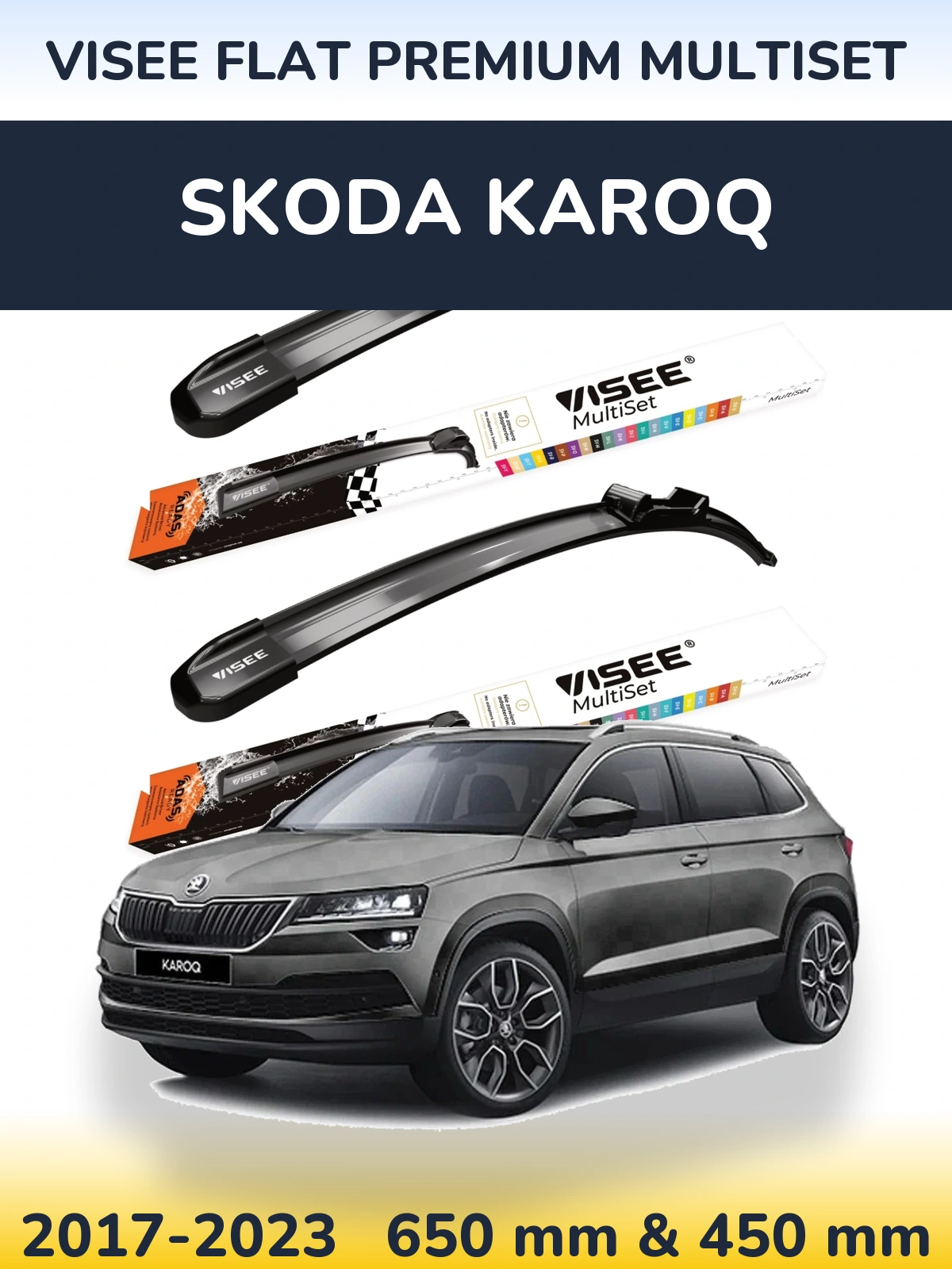 Ștergătoare VISEE FLAT PREMIUM MultiSet pentru Skoda Karoq