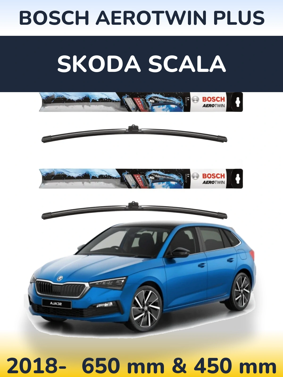 Ștergătoare BOSCH AeroTwin Plus pentru Skoda Scala