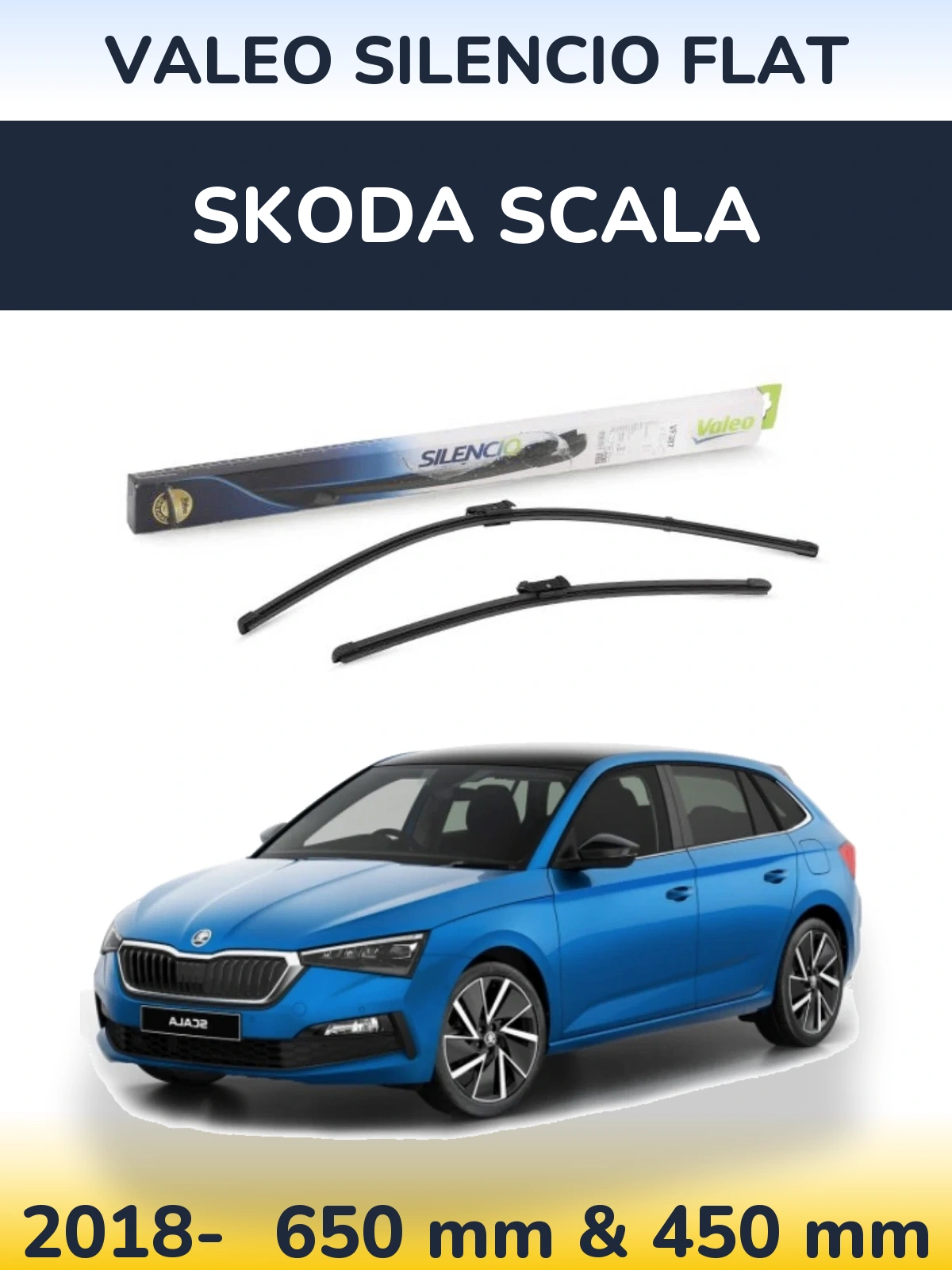 Ștergătoare Valeo Silencio Flat pentru Skoda Scala