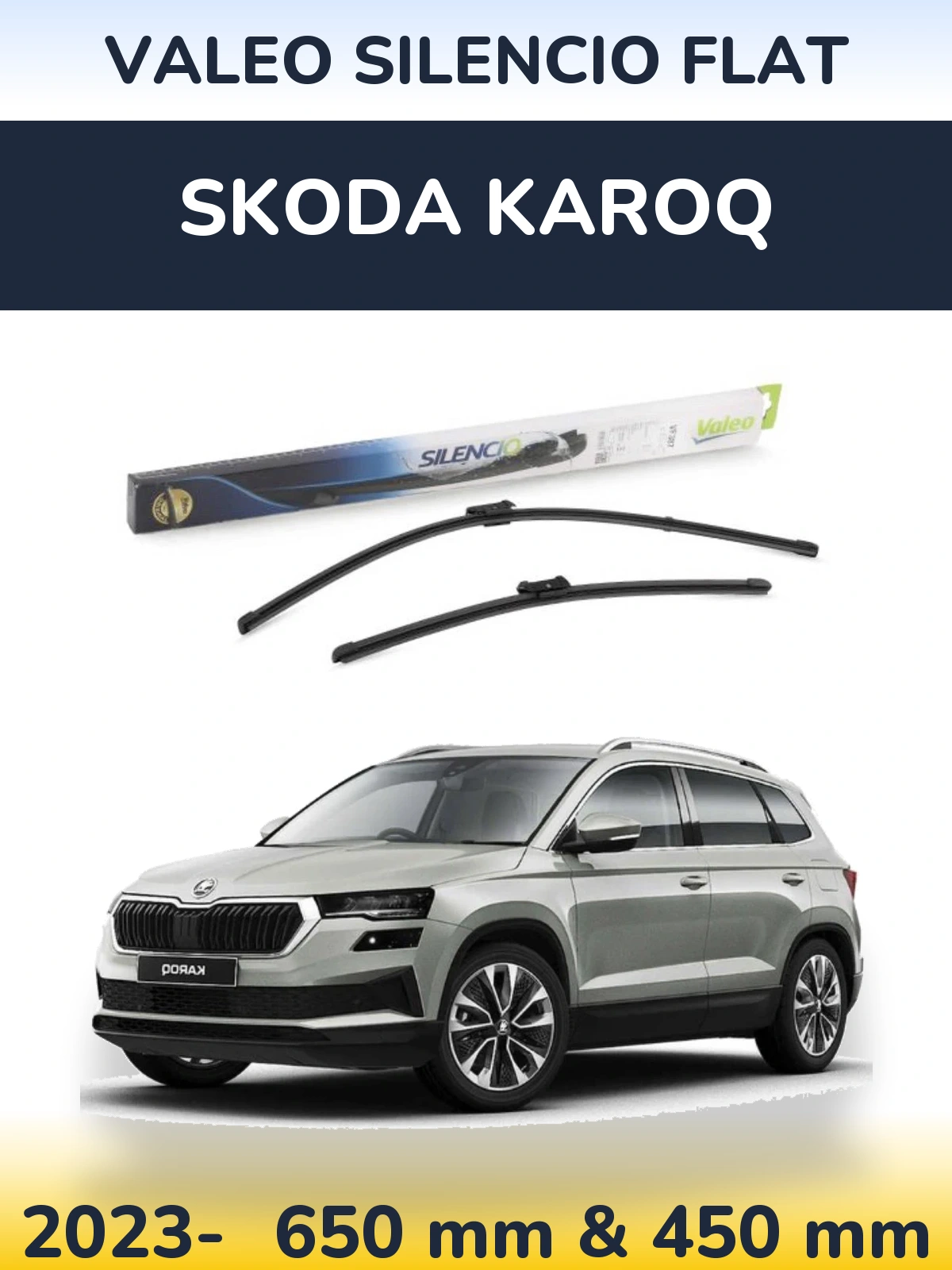 Ștergătoare Valeo Silencio Flat pentru Skoda Karoq
