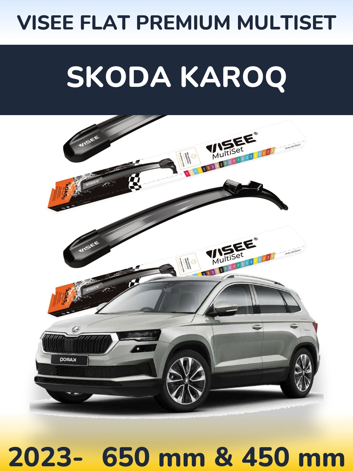Ștergătoare VISEE FLAT PREMIUM MultiSet pentru Skoda Karoq