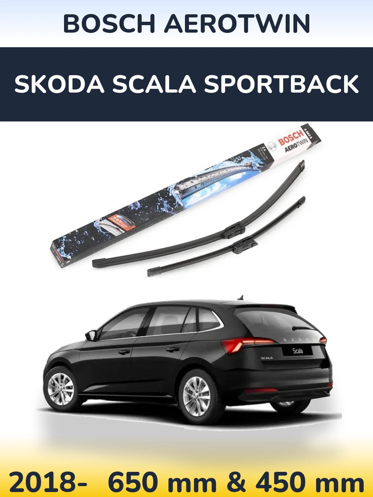 Ștergătoare BOSCH AeroTwin pentru Skoda Scala Sportback