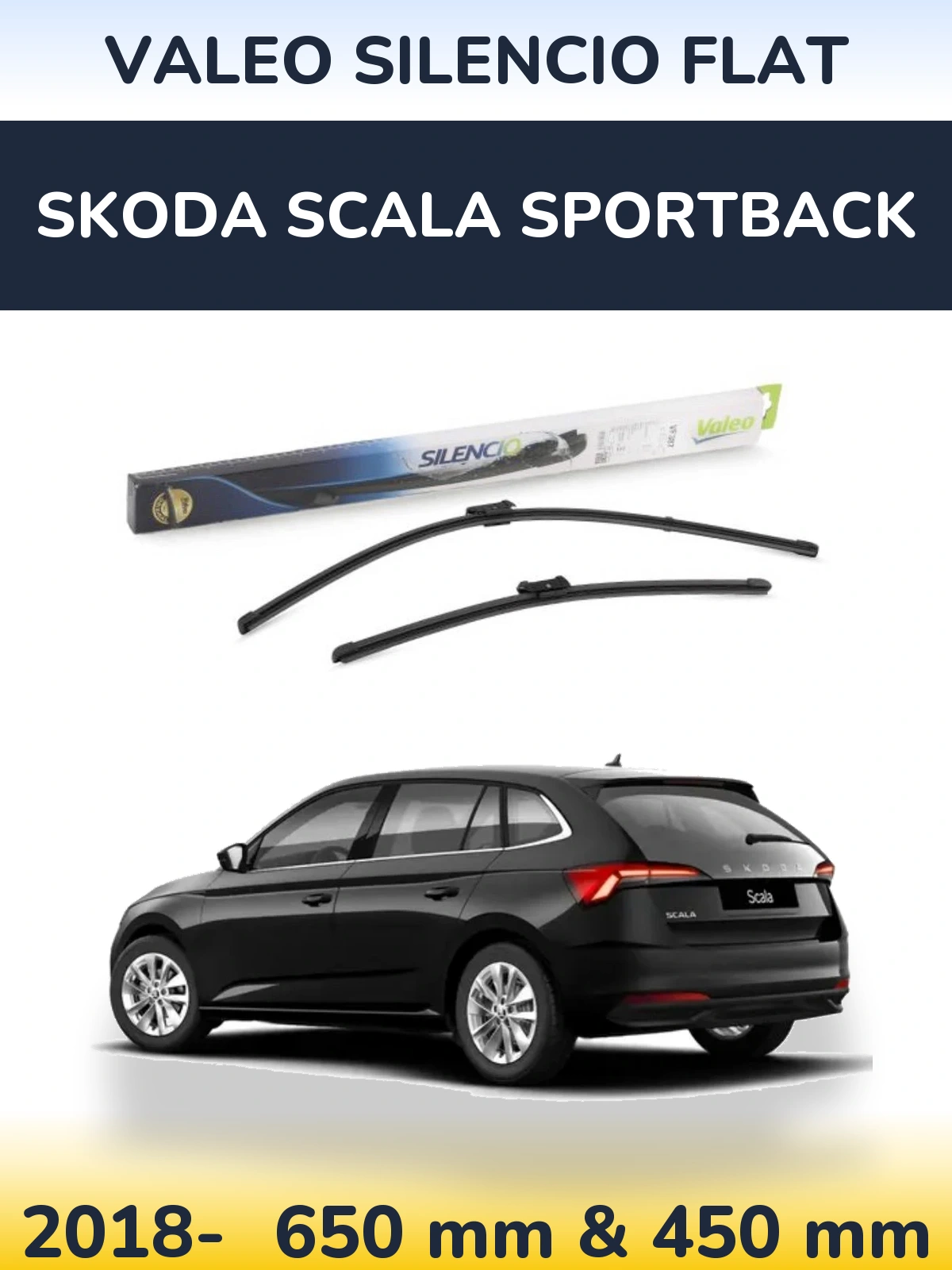 Ștergătoare Valeo Silencio Flat pentru Skoda Scala Sportback