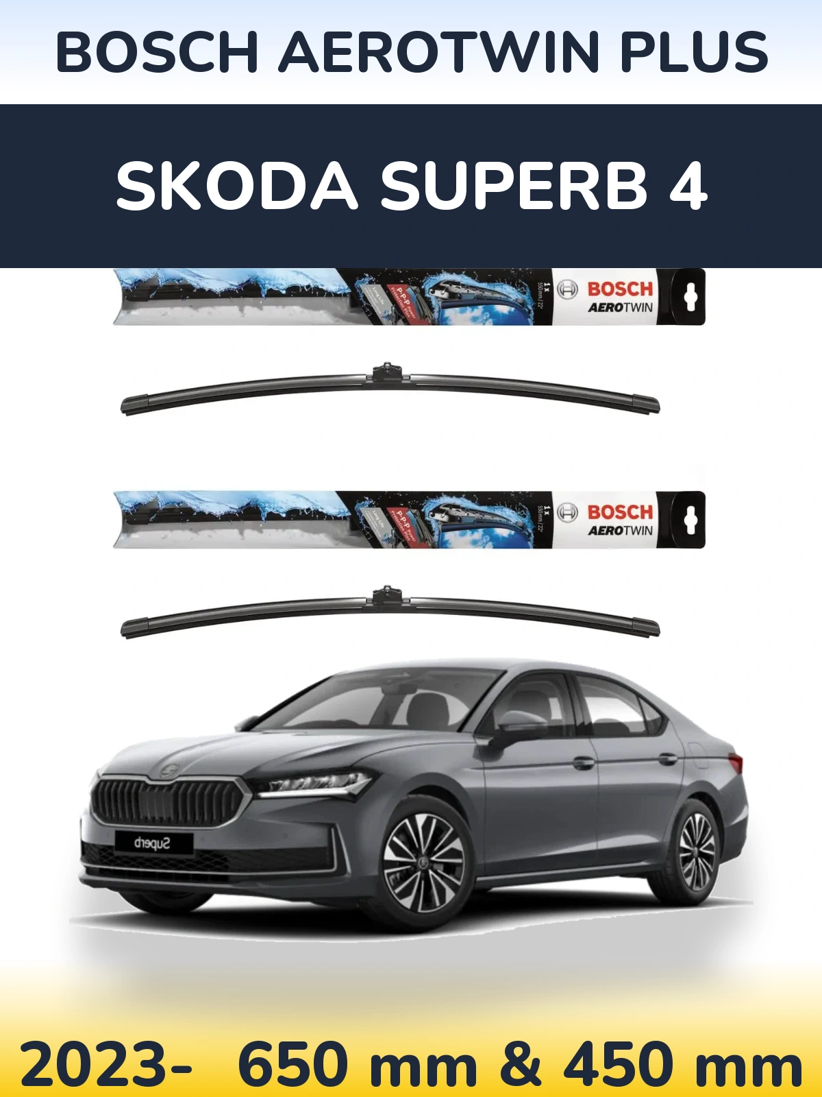 Ștergătoare BOSCH AeroTwin Plus pentru Skoda Superb 4