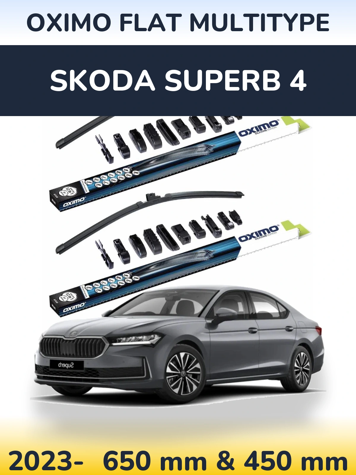 Ștergătoare Oximo Flat MultiTipe pentru Skoda Superb 4