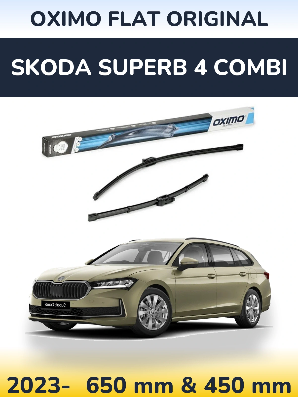 Ștergătoare Oximo Flat Original pentru Skoda Superb 4 Combi