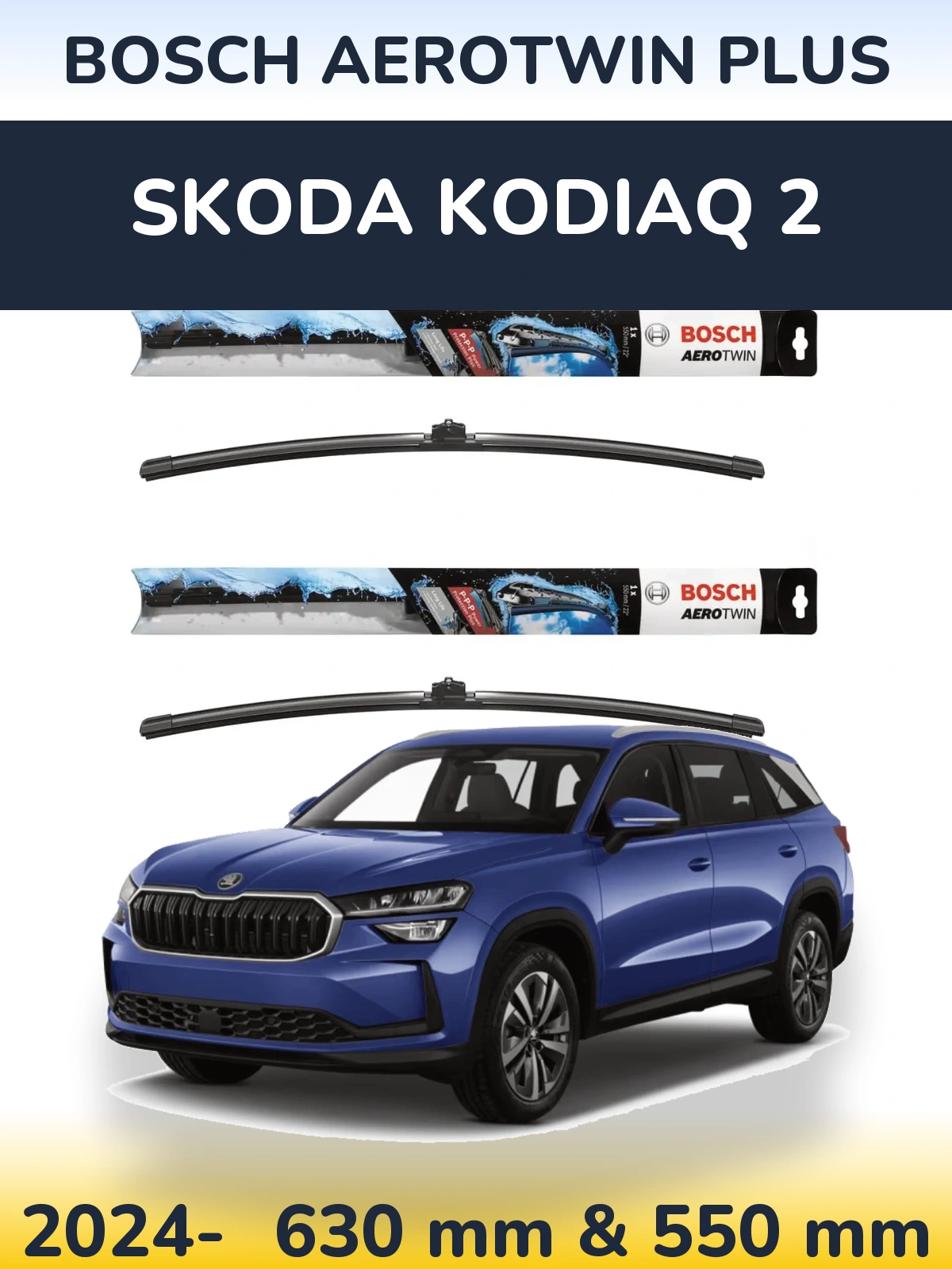 Ștergătoare BOSCH AeroTwin Plus pentru Skoda Kodiaq 2