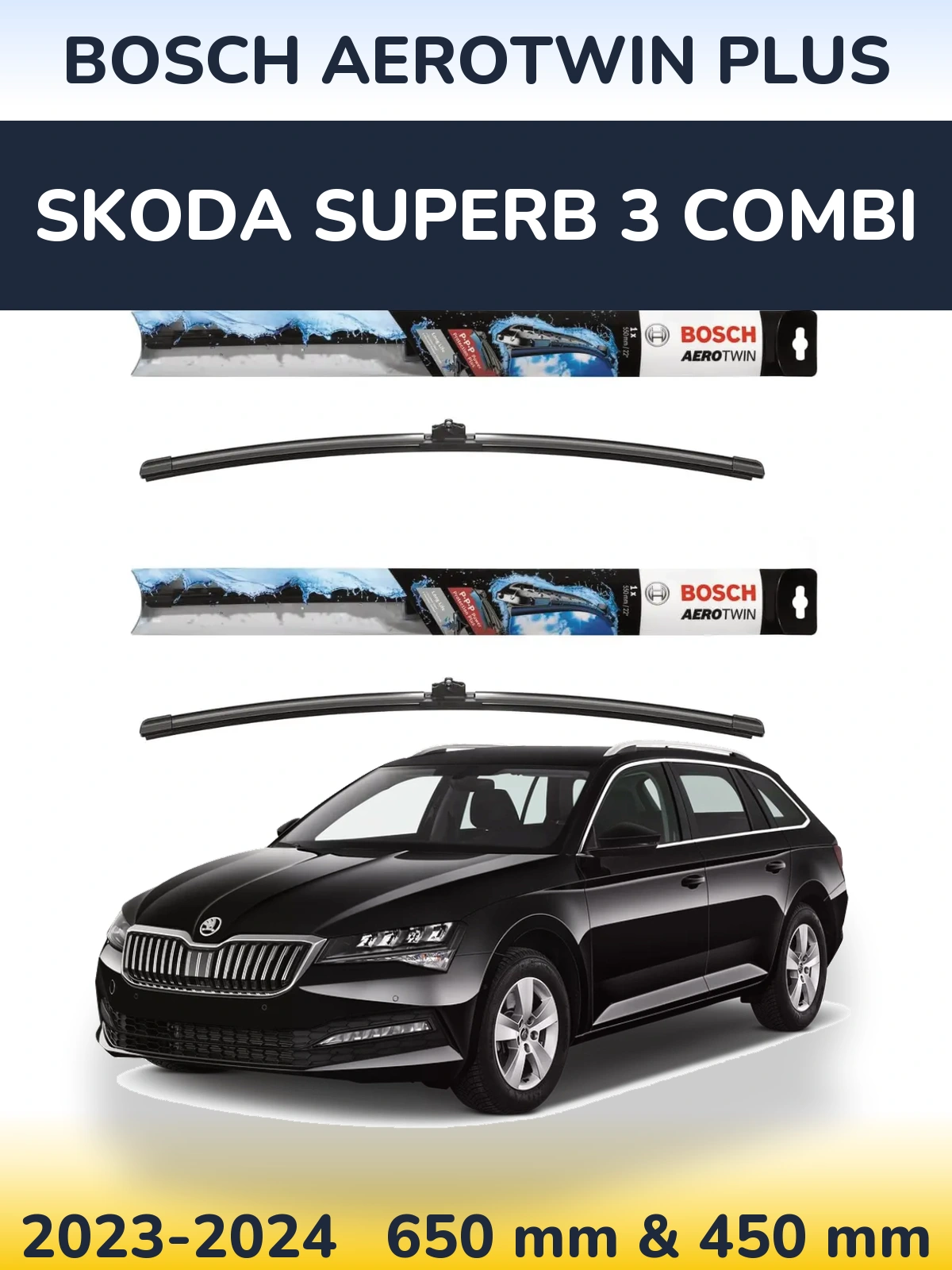 Ștergătoare BOSCH AeroTwin Plus pentru Skoda Superb 3 Combi