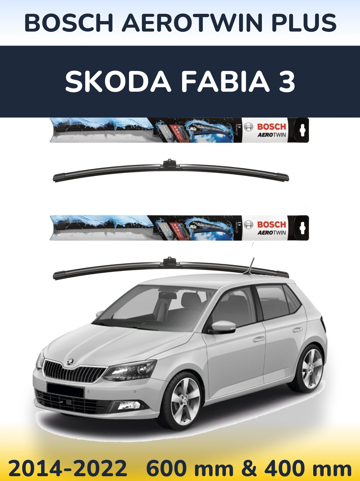 Ștergătoare BOSCH AeroTwin Plus pentru Skoda Fabia 3