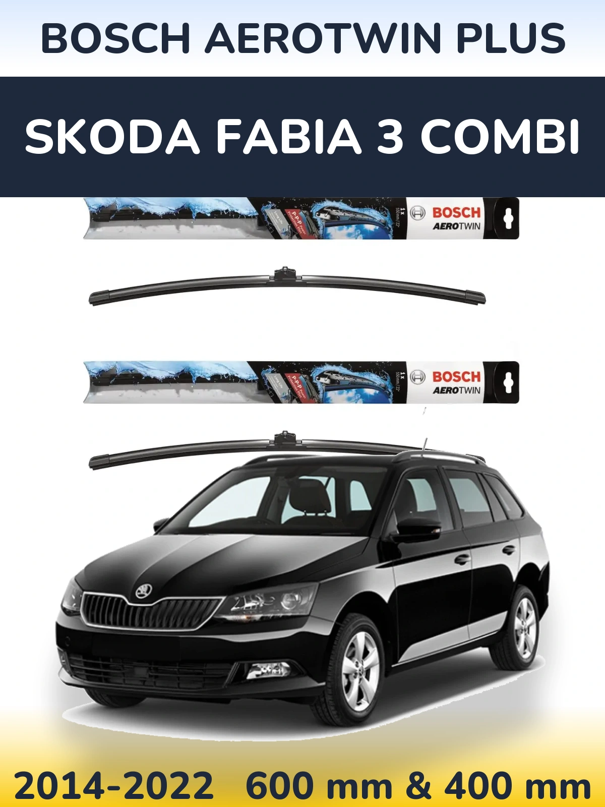 Ștergătoare BOSCH AeroTwin Plus pentru Skoda Fabia 3 Combi