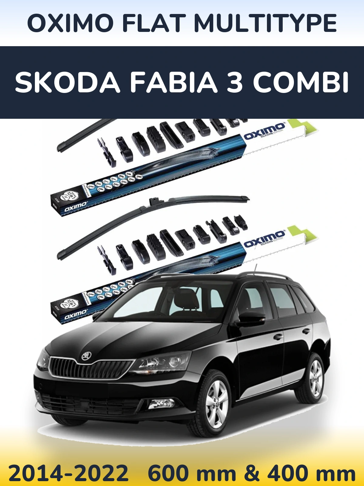 Ștergătoare Oximo Flat MultiTipe pentru Skoda Fabia 3 Combi