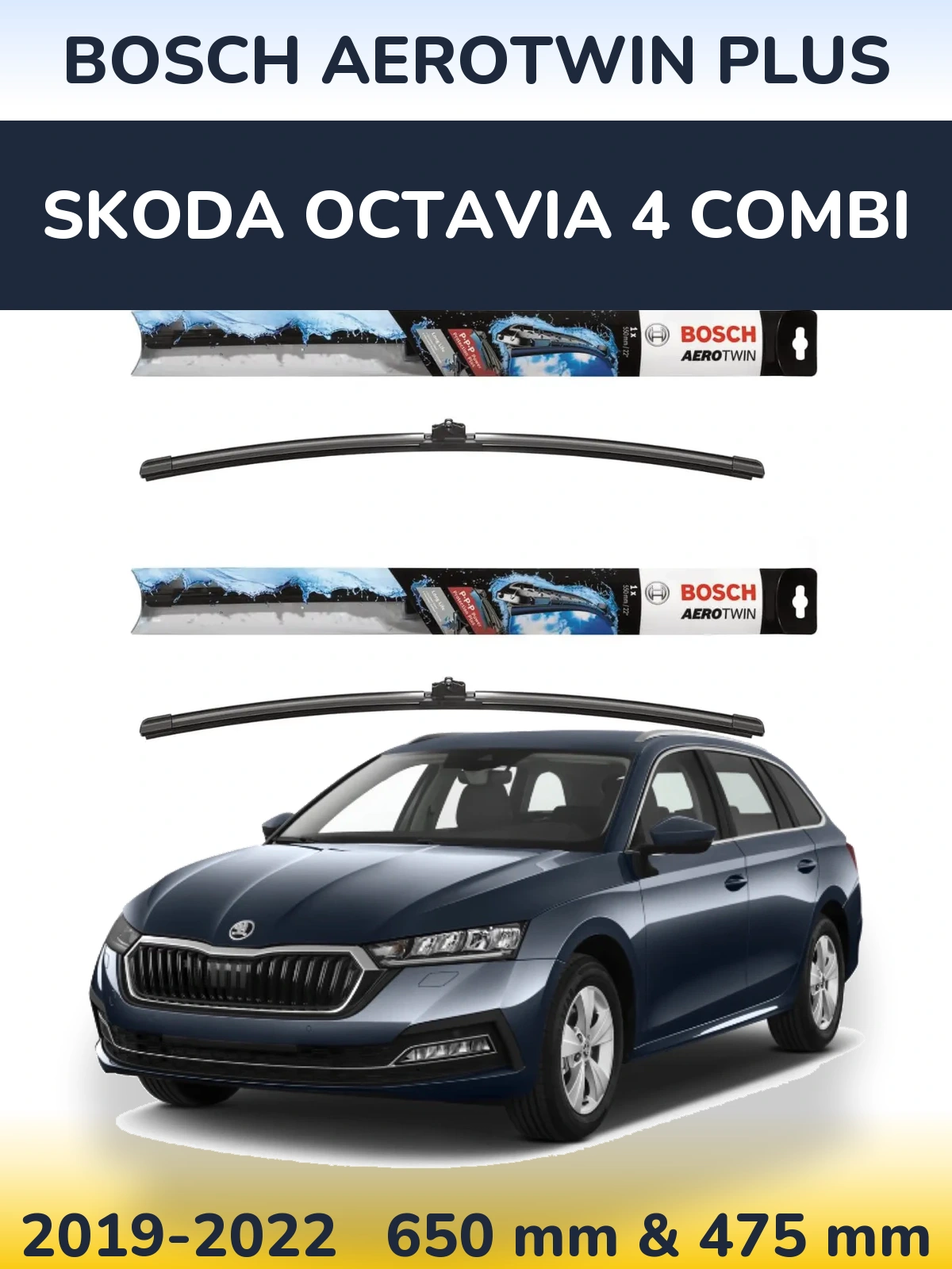 Ștergătoare BOSCH AeroTwin Plus pentru Skoda Octavia 4 Combi
