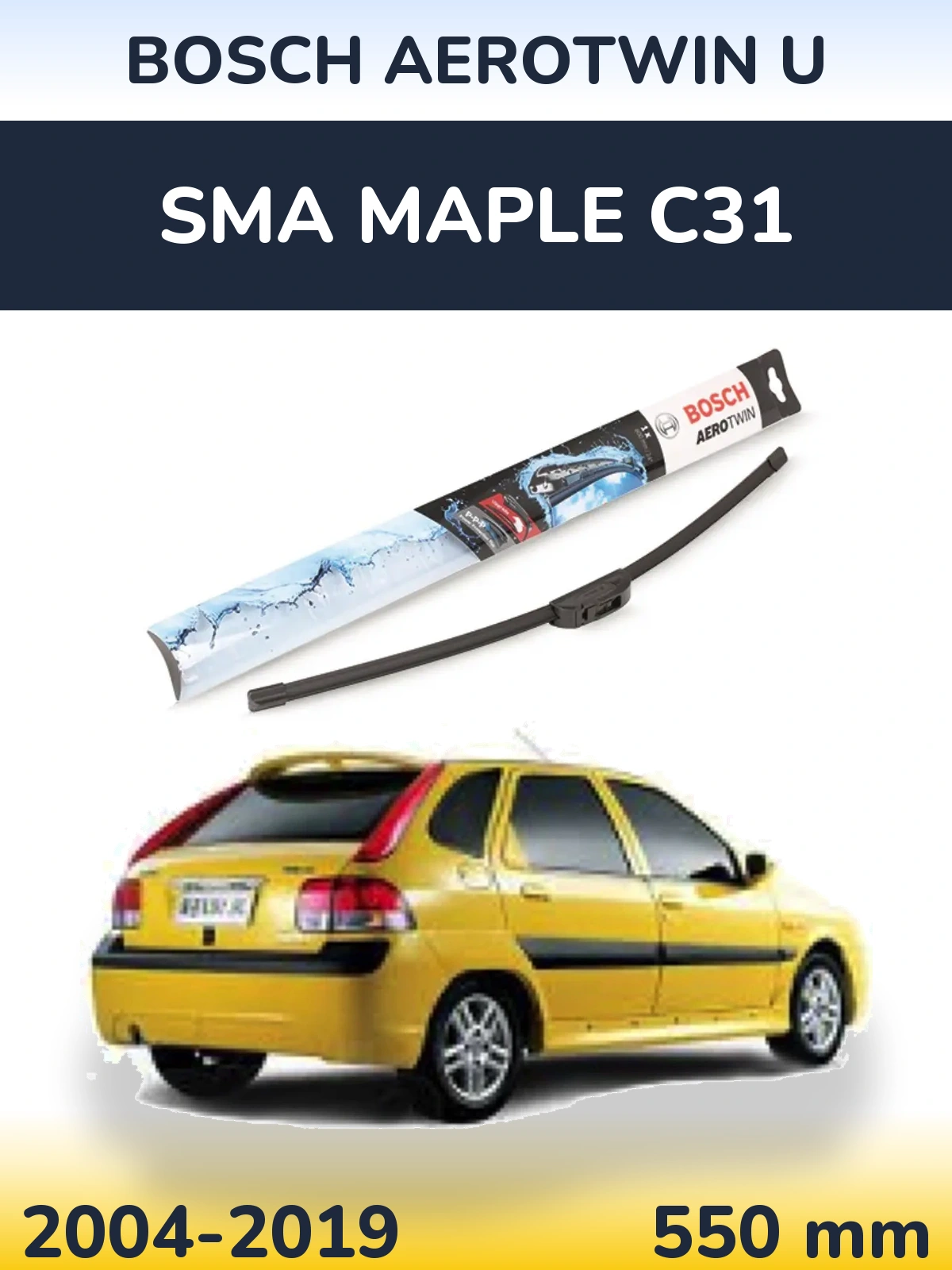 Передня щітка BOSCH AeroTwin U 550 мм для SMA Maple C31 2004-2019