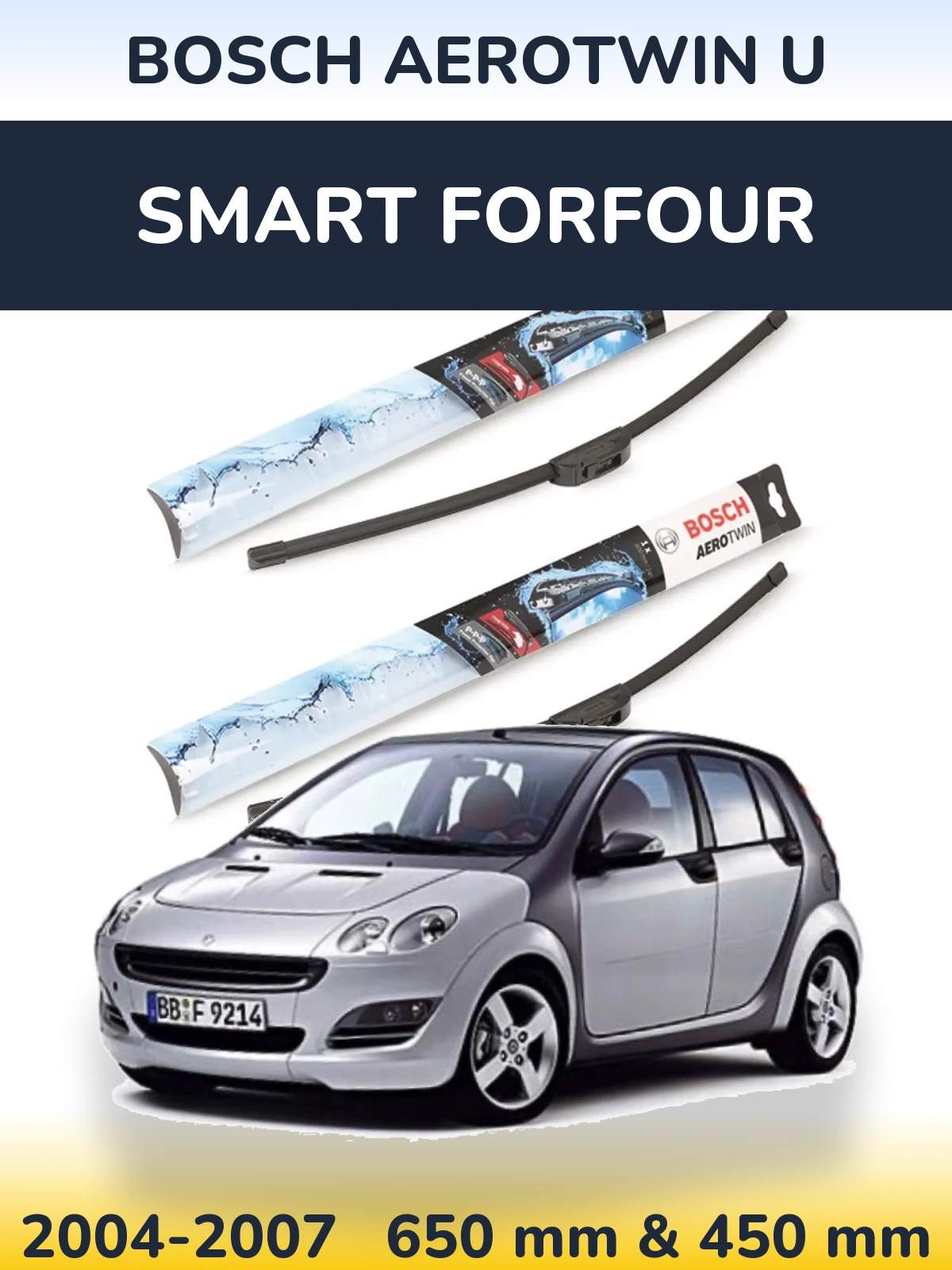 Ștergătoare BOSCH AeroTwin U pentru Smart Forfour