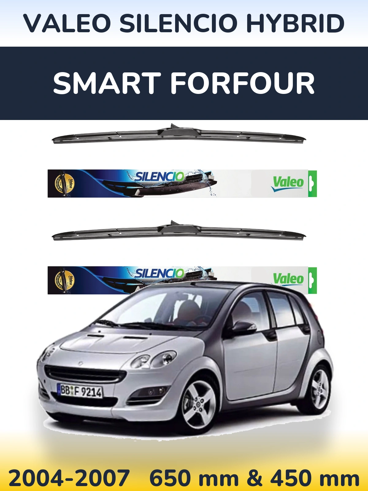Ștergătoare Valeo Silencio Hybrid pentru Smart Forfour