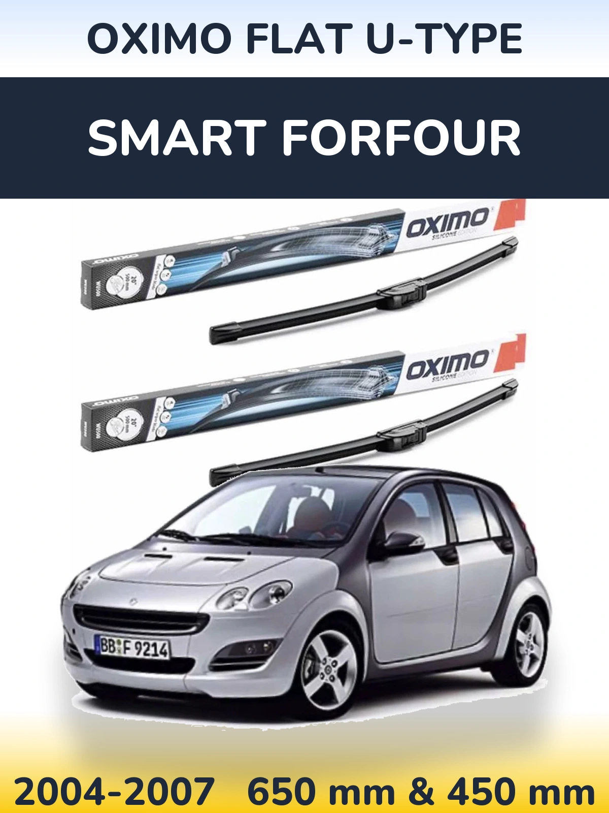 Ștergătoare Oximo Flat U-type pentru Smart Forfour