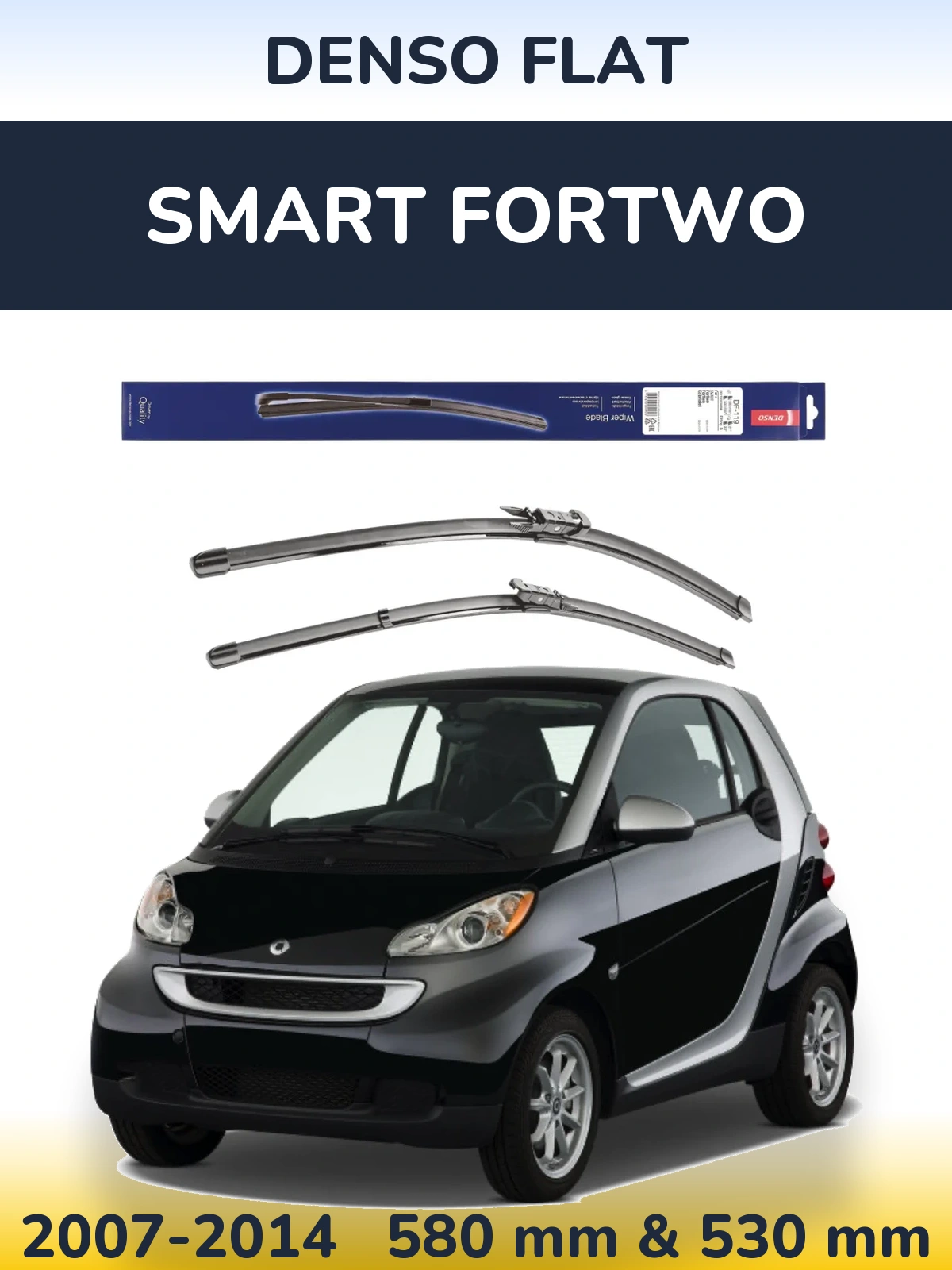 Ștergătoare Denso Flat pentru Smart Fortwo