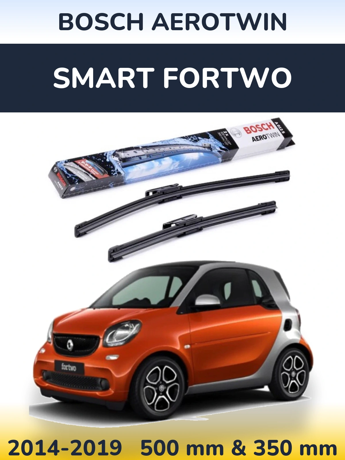 Ștergătoare BOSCH AeroTwin pentru Smart Fortwo