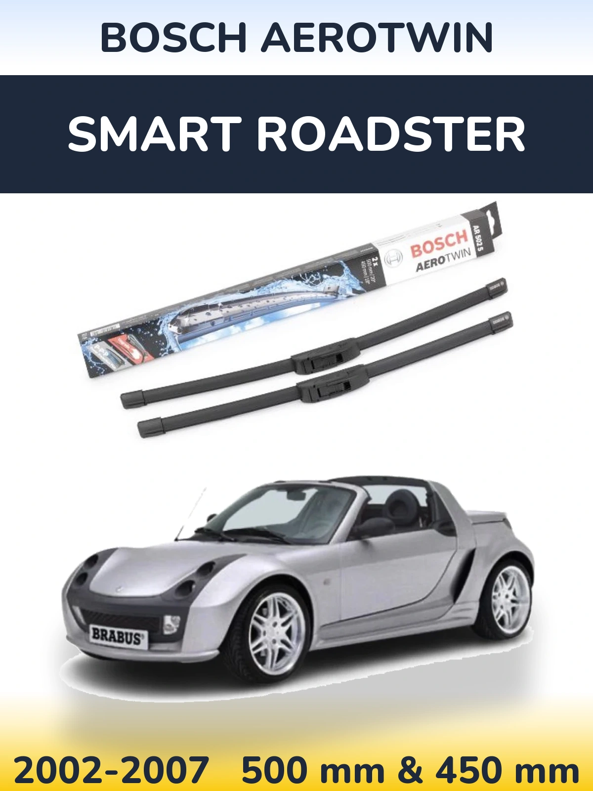 Ștergătoare BOSCH AeroTwin pentru Smart Roadster
